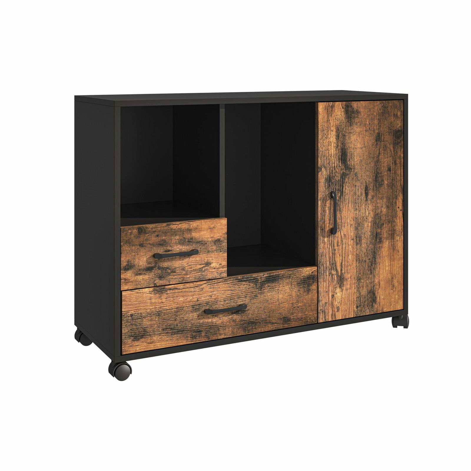 Rullande förvaringsskåp – 2 lådor, 4 hyllor, mobilt | Hem & Hobby | Pryloteket