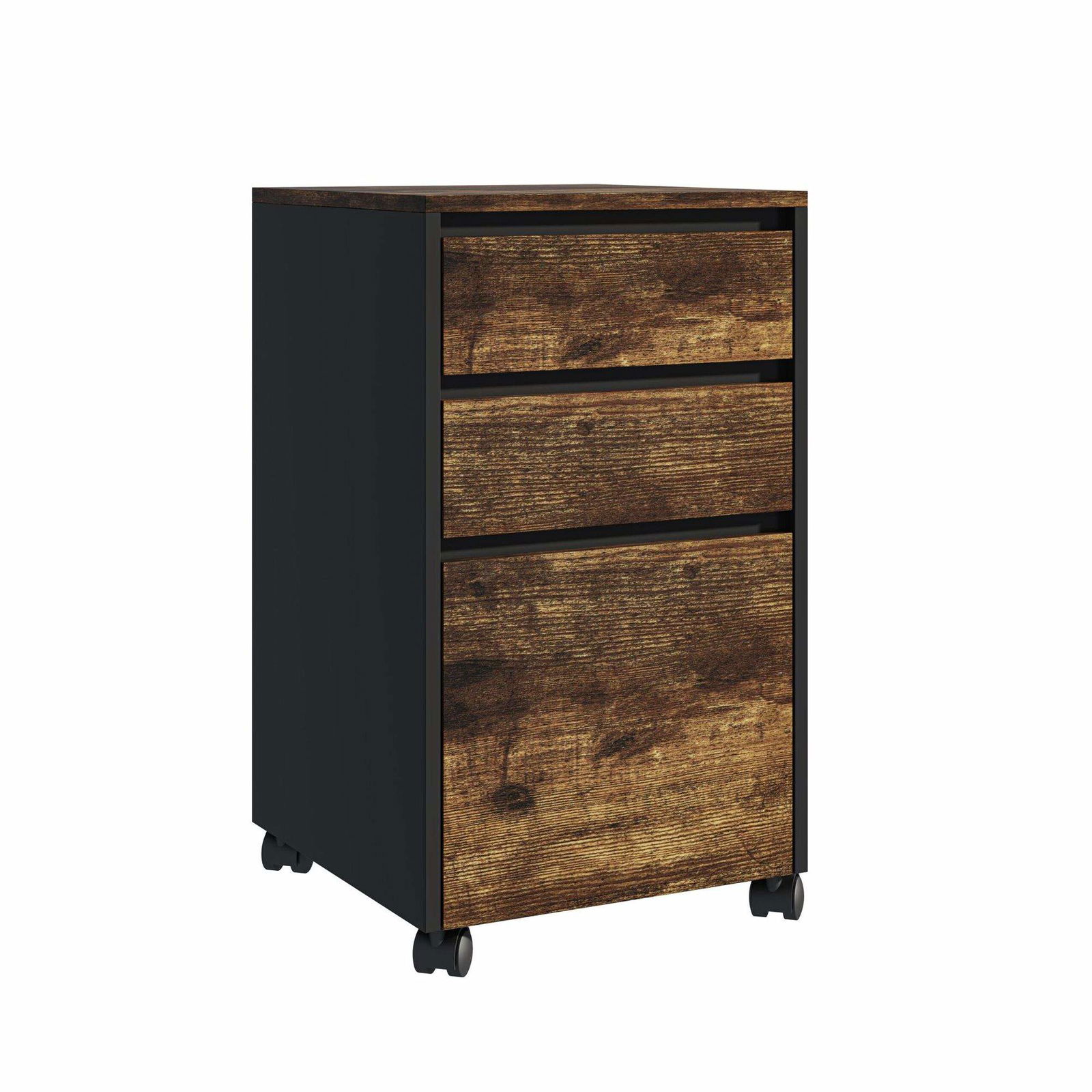 Mobilt arkivskab med 3 skuffer og låsbare hjul