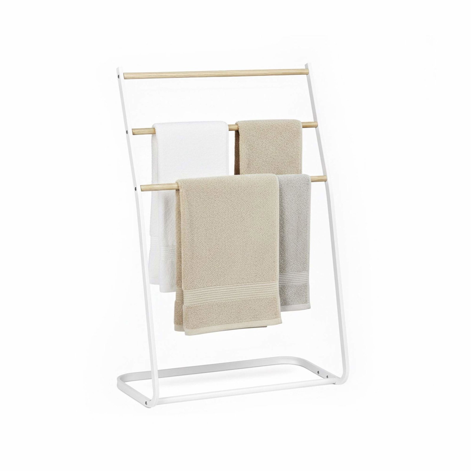 Fristående handdukstork i metall – 3-stegs, platsbesparande design | Hem & Hobby | Pryloteket