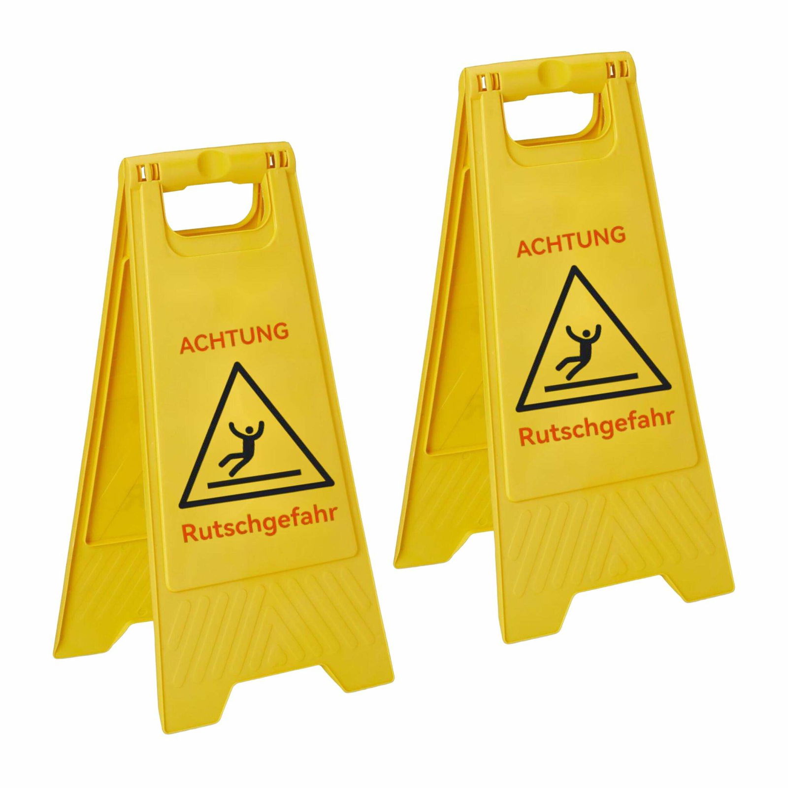 Advarselsskilte mod vådt gulv, foldbare, sæt med 2