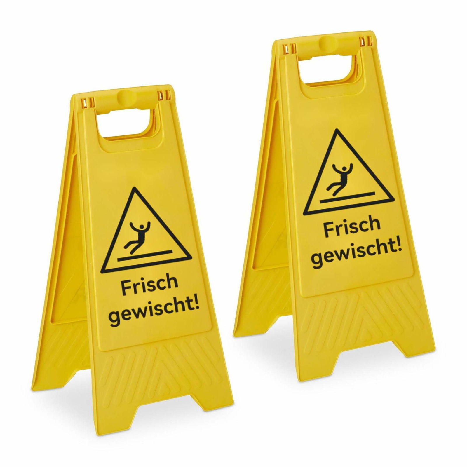 Advarselsskilte til våde gulve, 2-pak – Sammenklappelige og dobbeltsidede