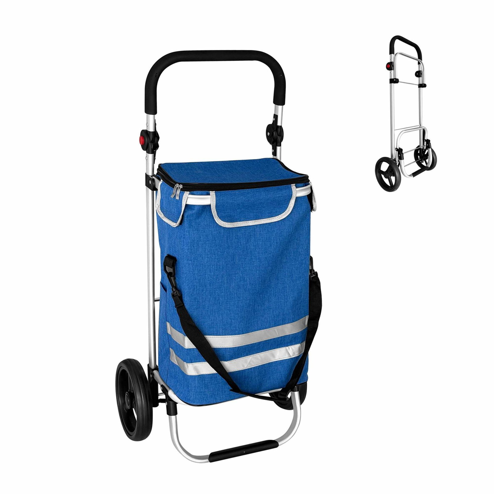 Hopfällbar shoppingvagn – 45 l, kylväska, 35 kg kapacitet | Hem & Hobby | Pryloteket