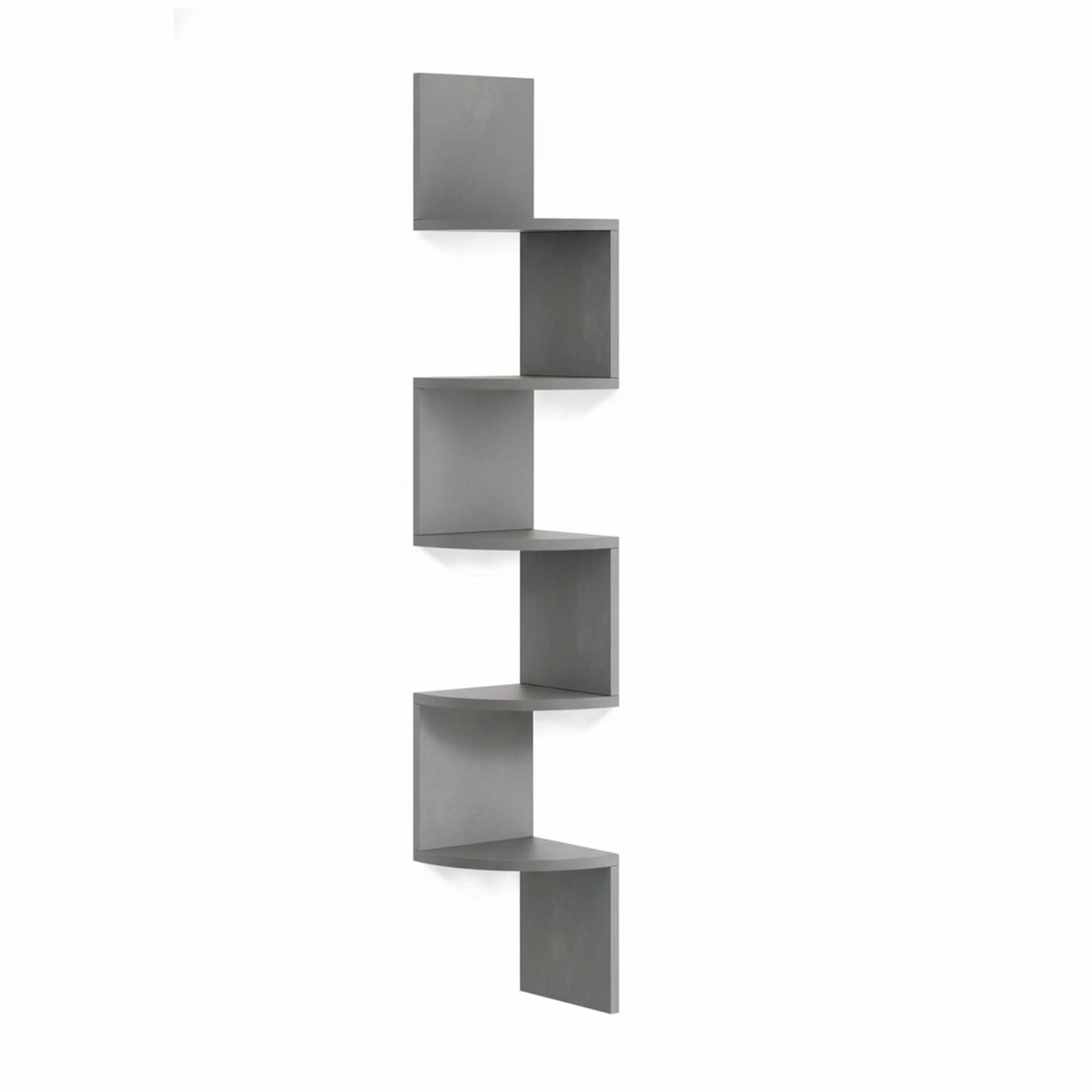 Hjørnevæghylde – 5-lags zigzag-design