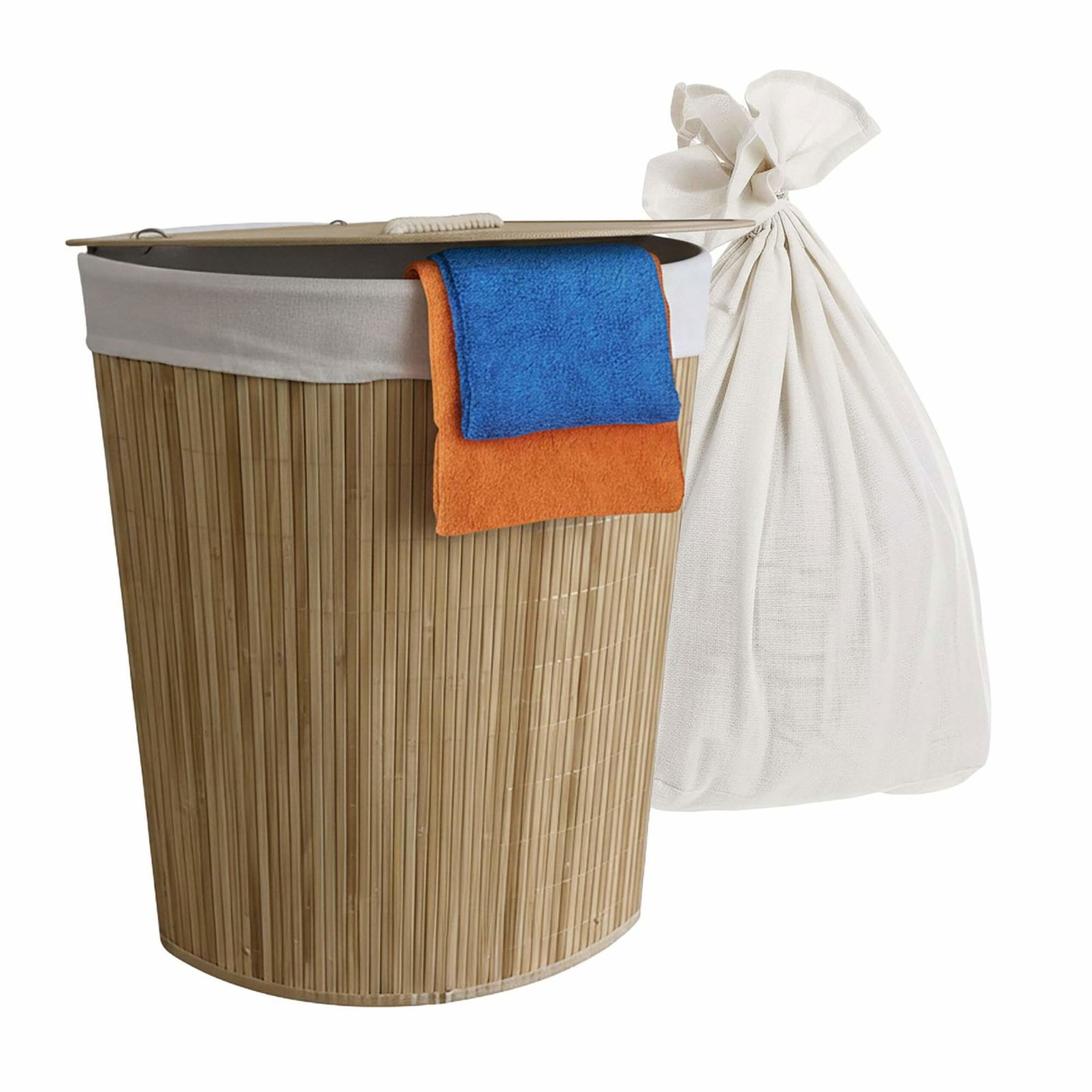 Sammenklappelig hjørnevasketøjsspand i bambus – Pladsbesparende og hygiejnisk