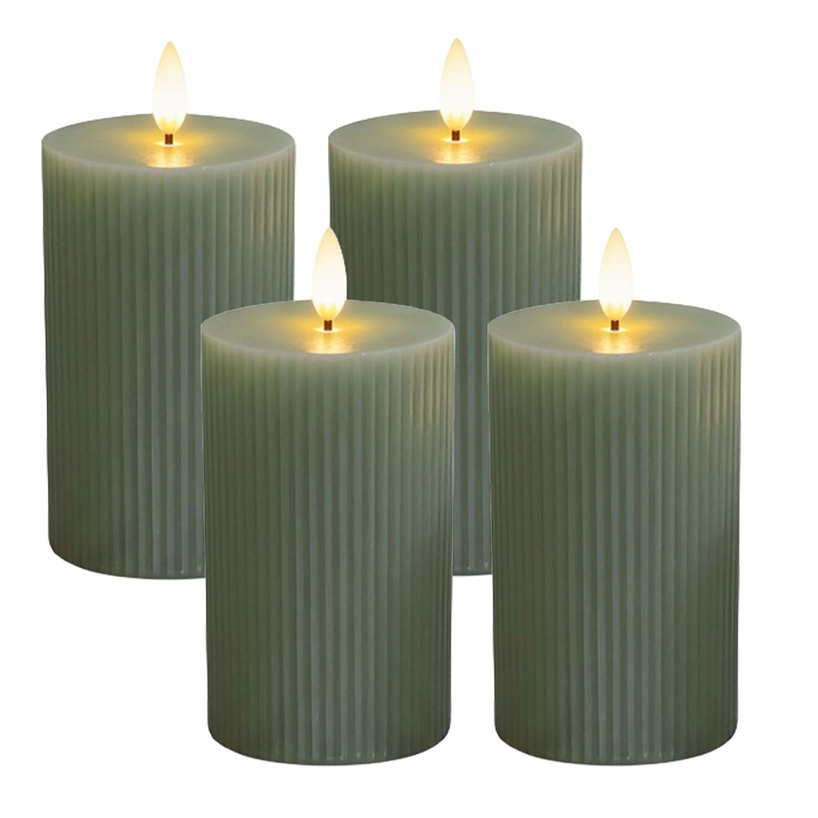 LED ægte vokslys – Flimrende flammeløse sæt med 4