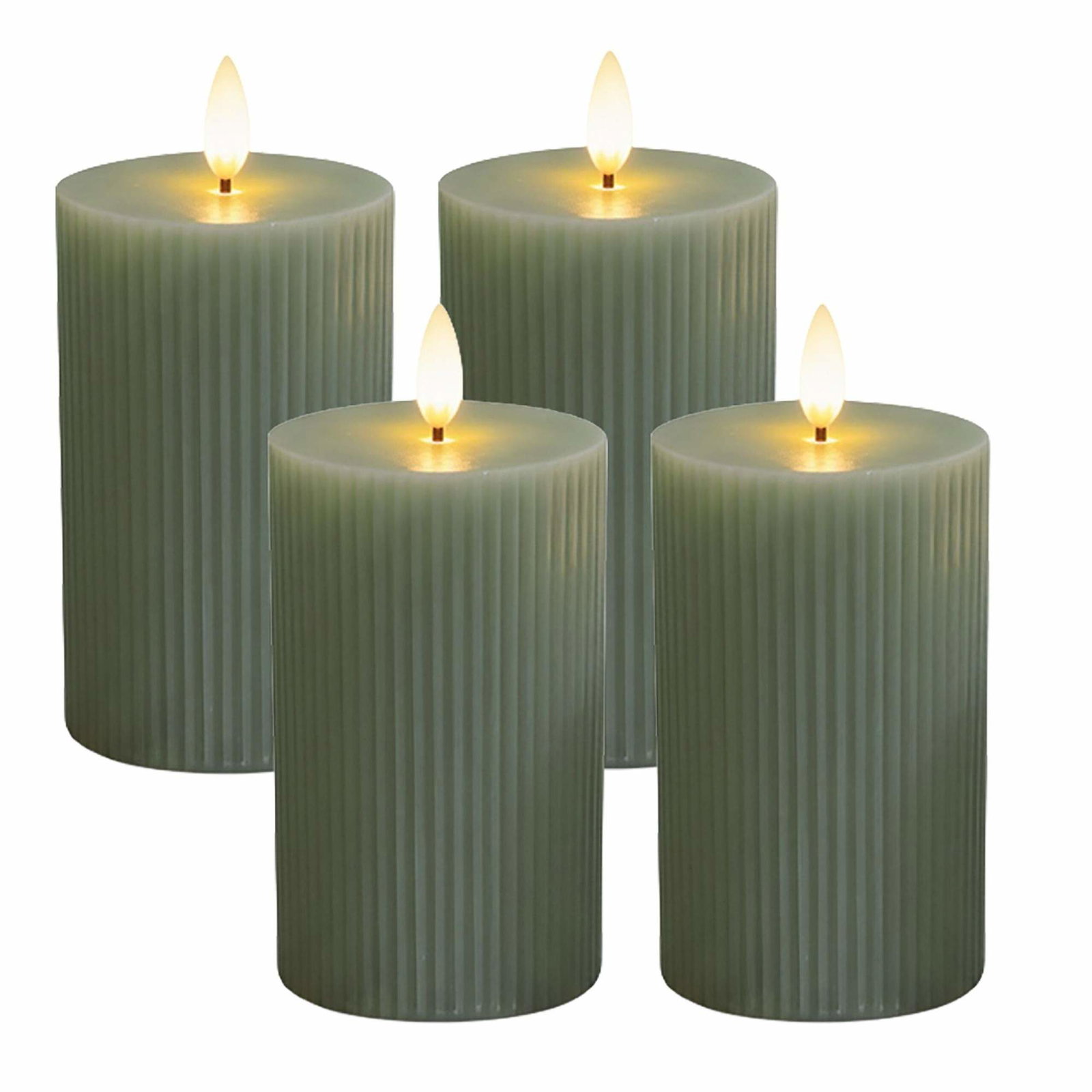 LED-ljus av äkta vax – flimrande flamlösa set med 4 | Hem & Hobby | Pryloteket