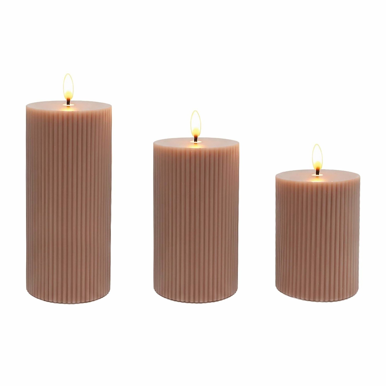LED flammeløse vokslys – sæt med 3