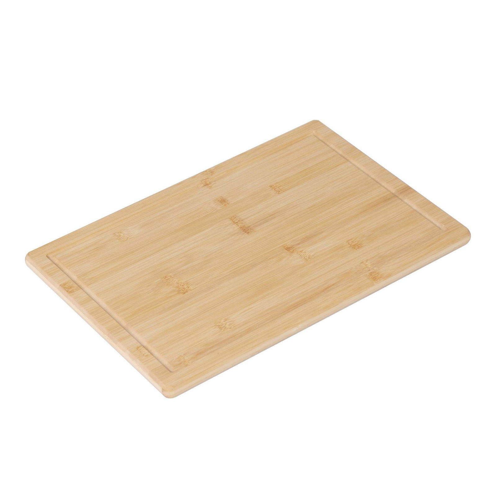 Bambus skærebræt med saftrille og skridsikre fødder