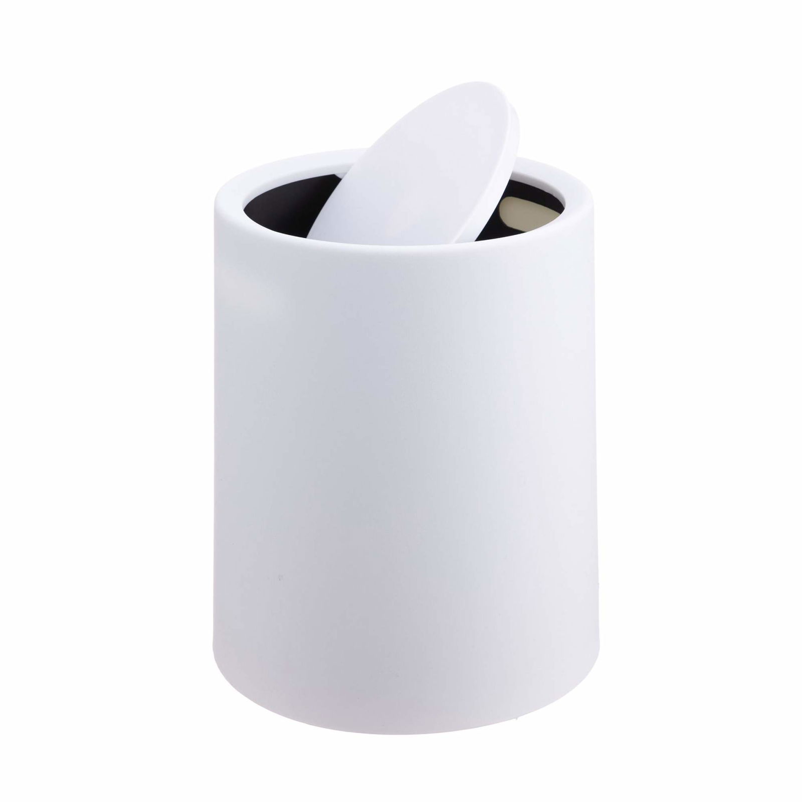 Badrumsavfallsbehållare med svängbart lock – 6L, matt finish | Hem & Hobby | Pryloteket