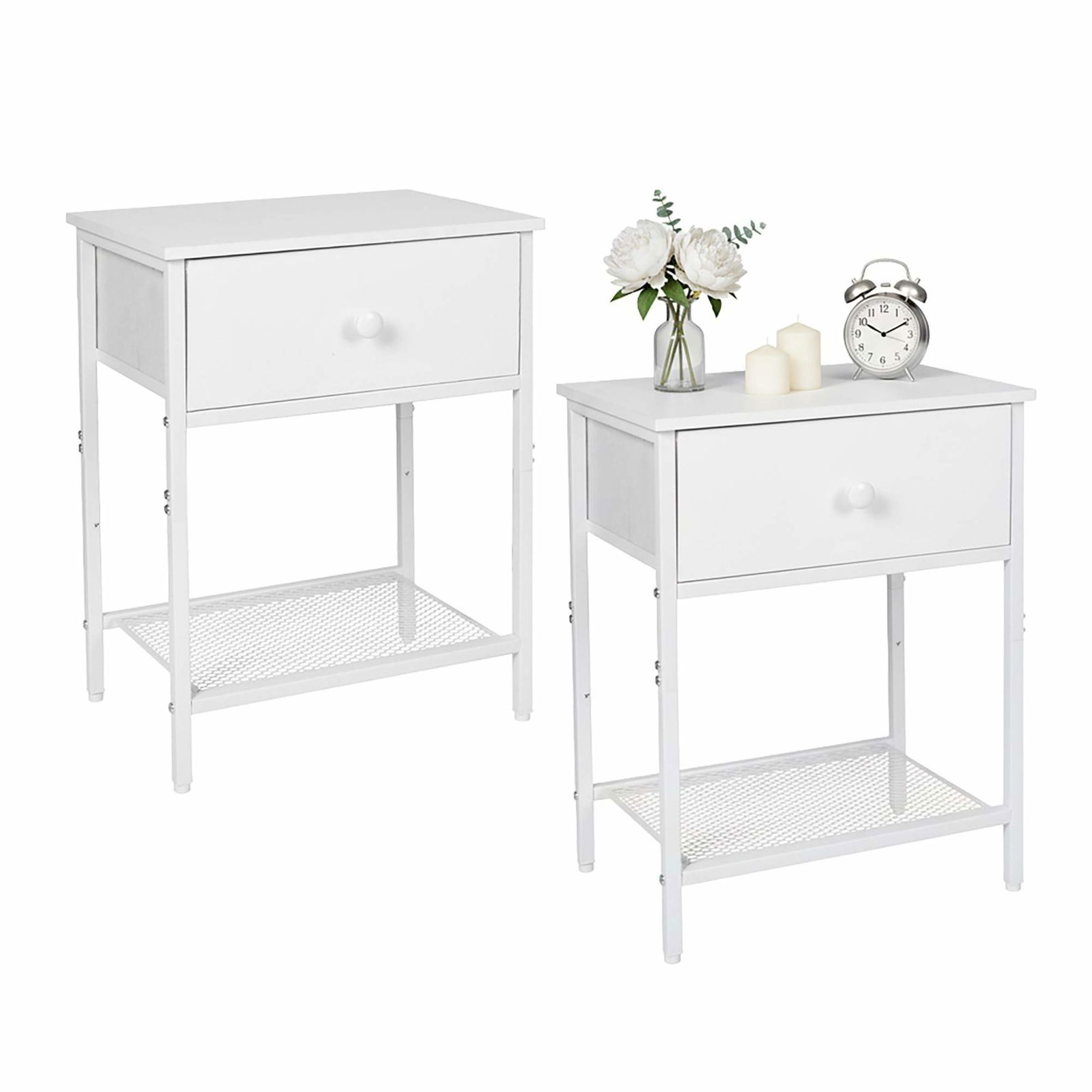 Natbordssæt – 2 dele, skuffe- og hyldeopbevaring