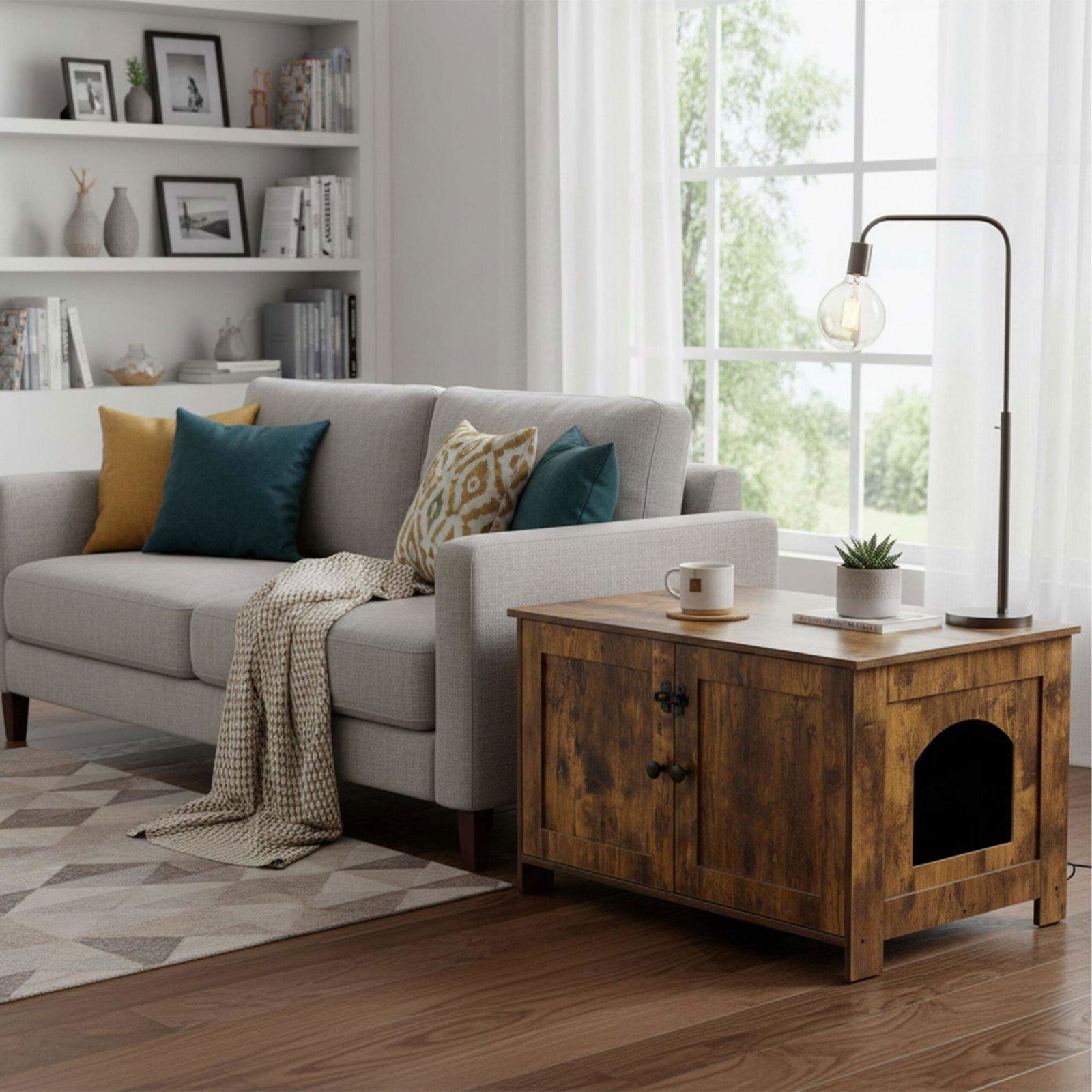 Kattskåp med kattlåda – Träfinish | Hem & Hobby | Pryloteket