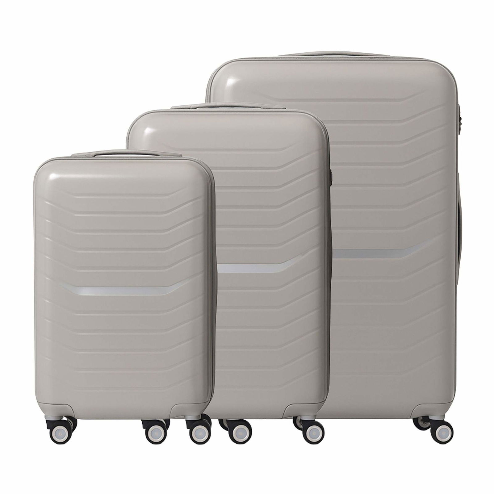 3-delt hårdt bagagesæt med TSA-lås