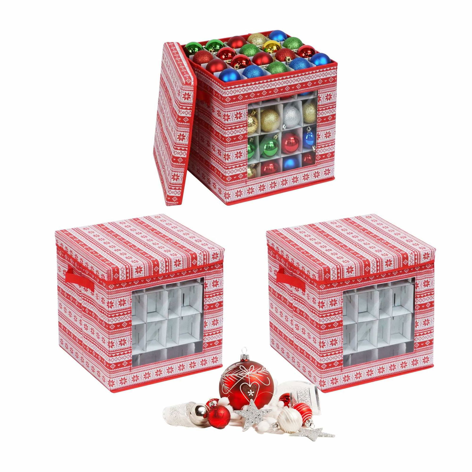Förvaringslådor för julgranskulor – Set om 3 med avdelare | Hem & Hobby | Pryloteket