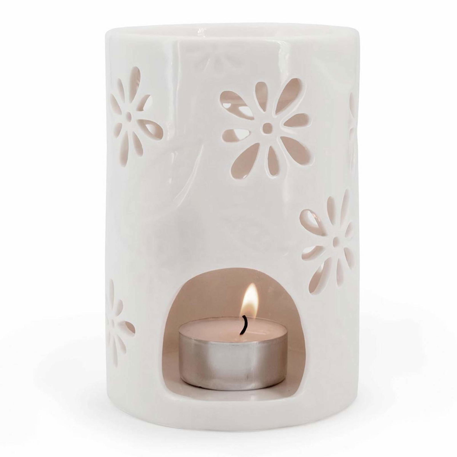 Keramisk värmeljuslampa – Vit, avkopplande doft | Hem & Hobby | Pryloteket