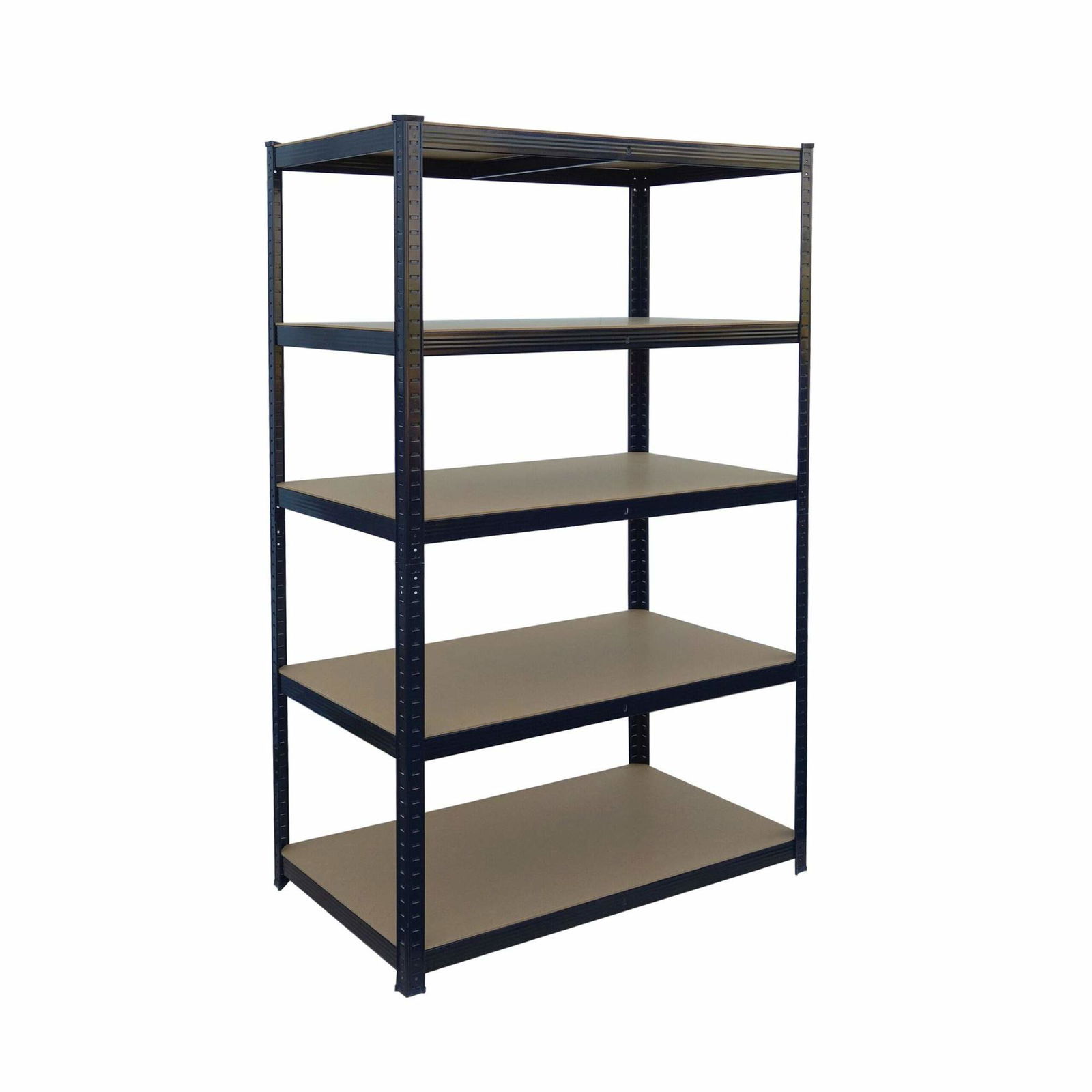 Kraftig stålreol med 5 hylder – justerbar opbevaring