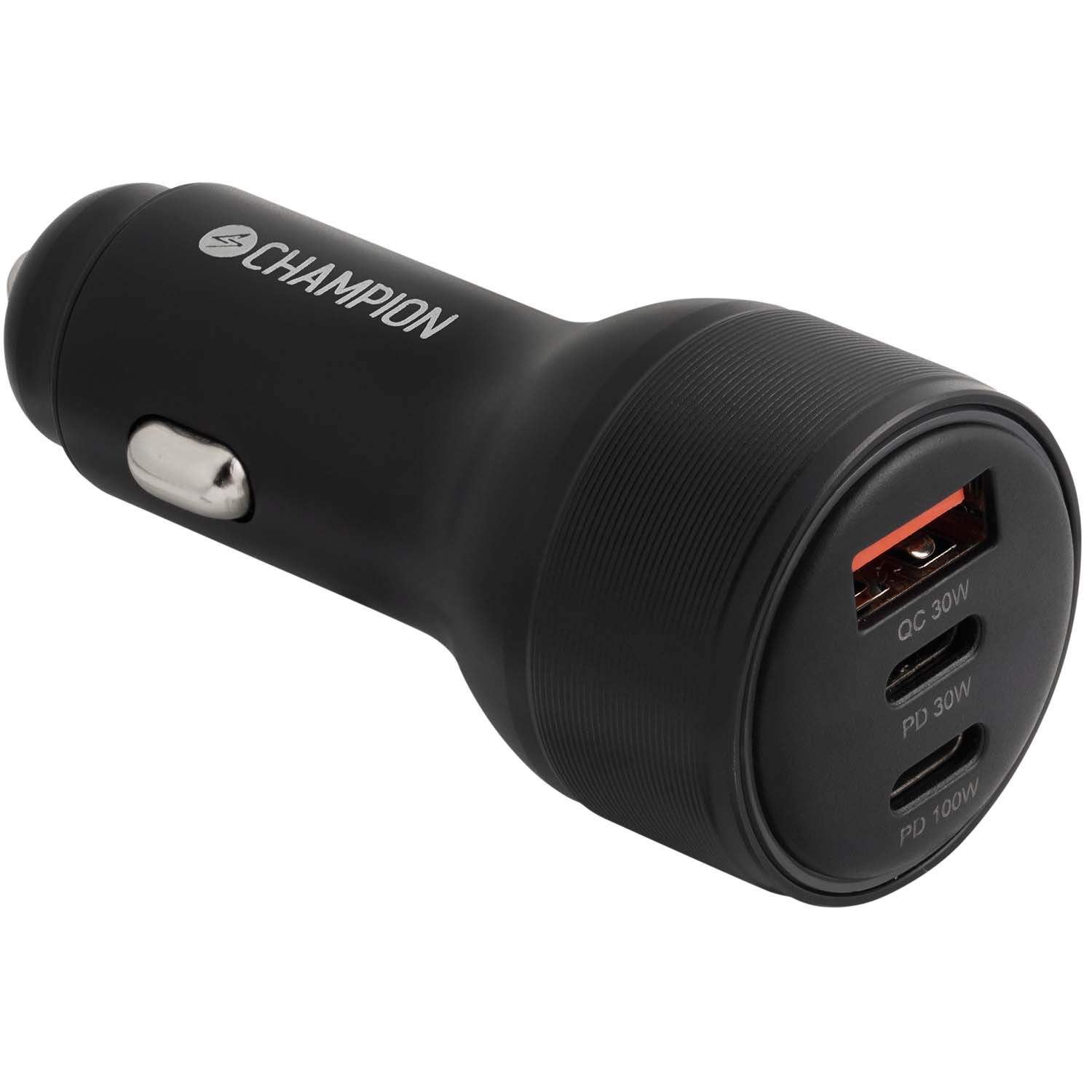 130W 3-ports oplader, QC/PD, sort