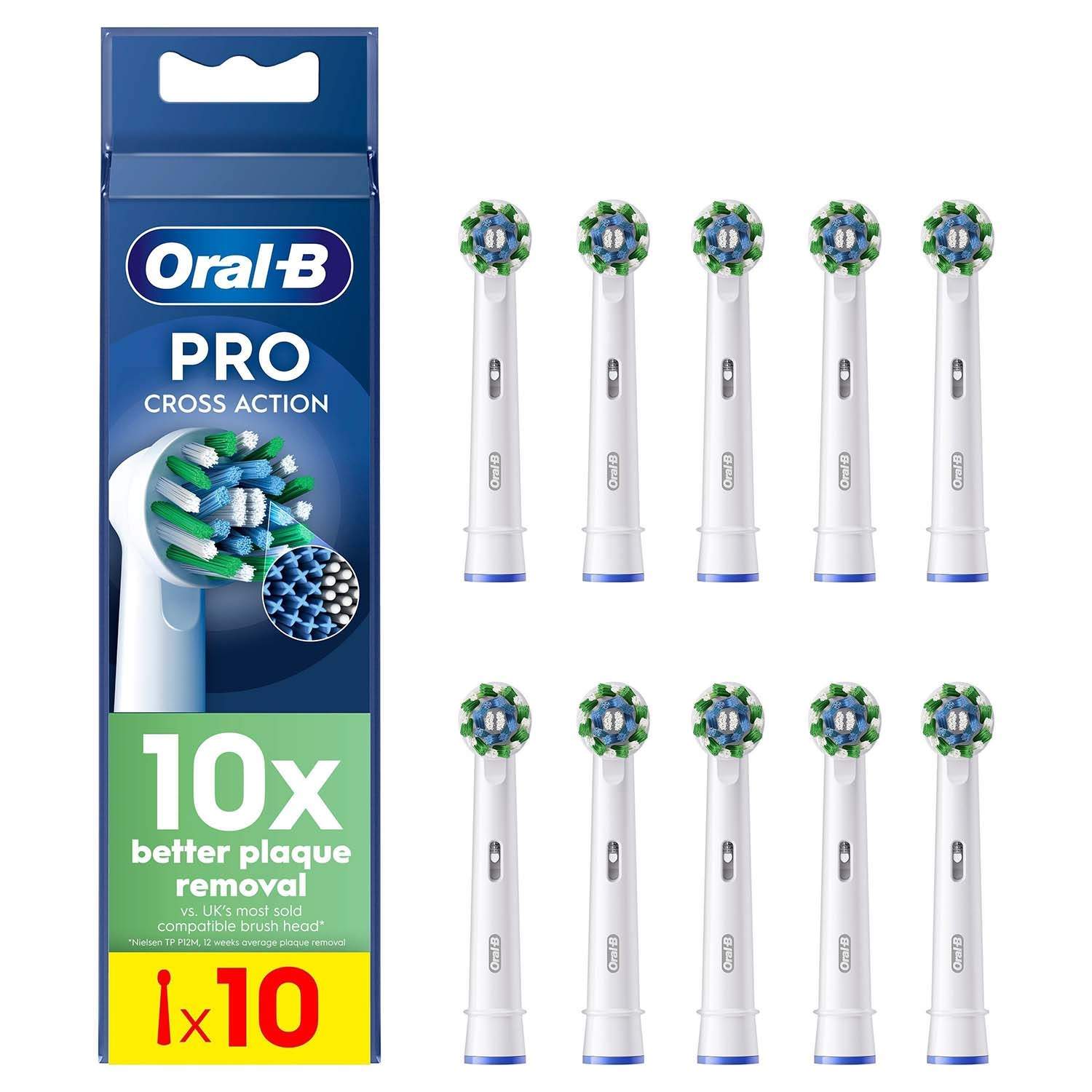 Tandborsthuvuden CrossAction, 10-pack | Hem & Hobby | Pryloteket