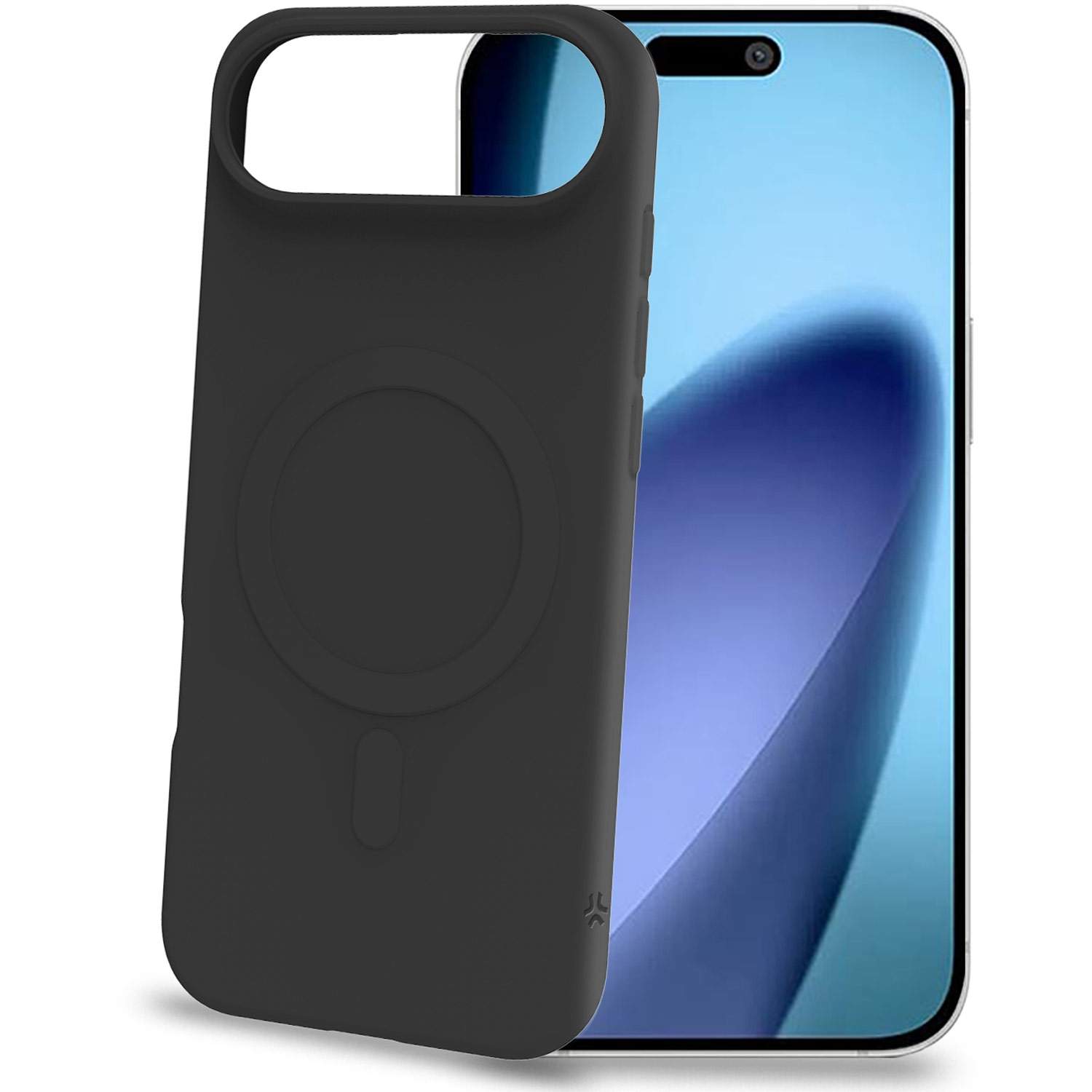 iPhone-cover, blødt gummi, MagSafe-kompatibelt, sort