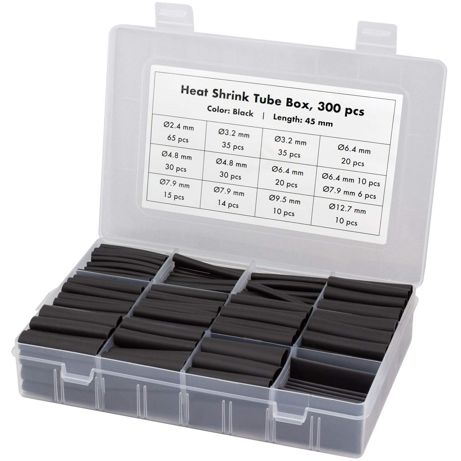 Krympslang, 300-pack, 45 mm, svart | Hem & Hobby | Pryloteket