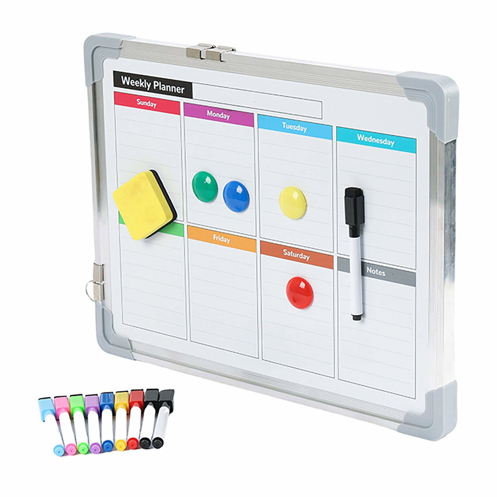 Magnetisk whiteboardtavle 30x40 cm – Inkluderer tuscher og magneter