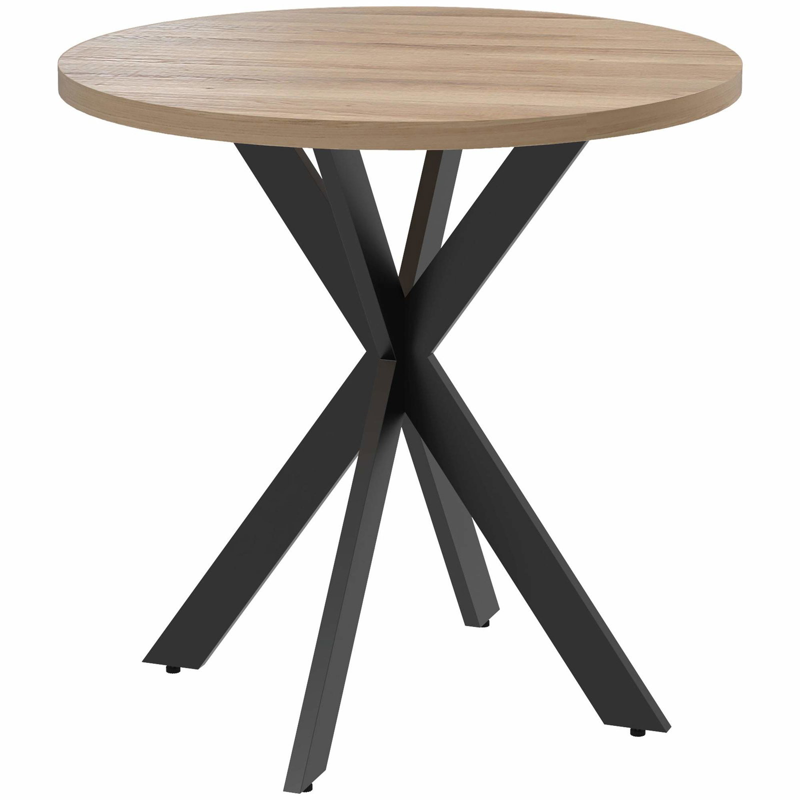 Rundt spisebord – 75 cm, plads til 2-4, moderne brun