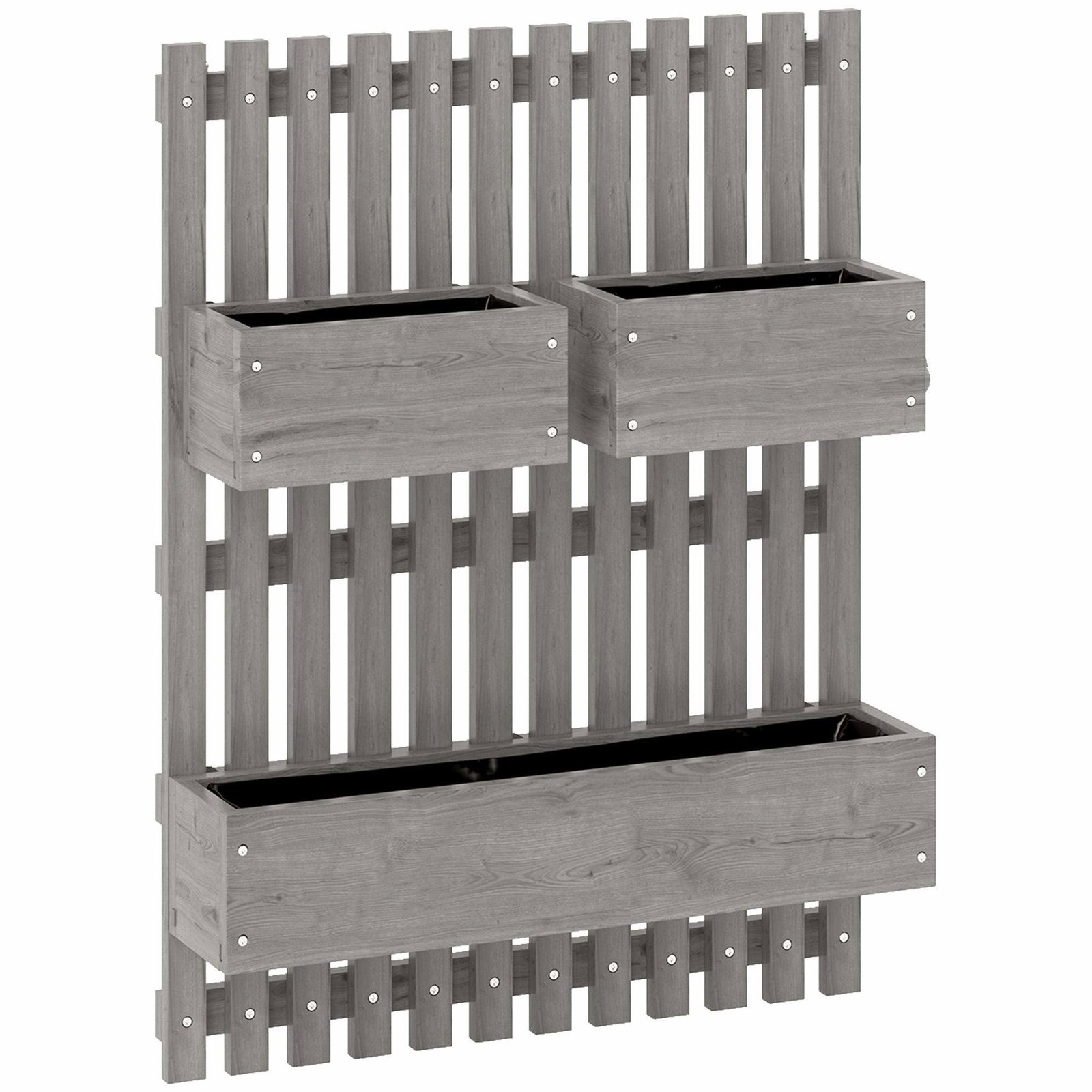 Vægmonteret træplantesæt – justerbar, 60x16x80 cm