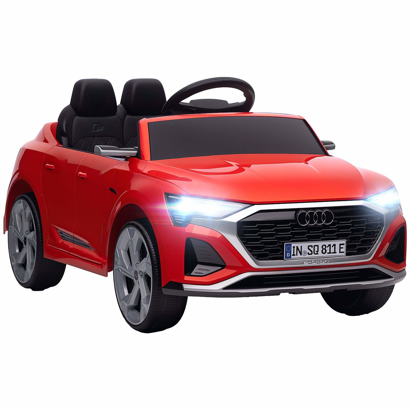 Børne 12V Audi Q8 kørebil – fjernbetjening, lys, musik
