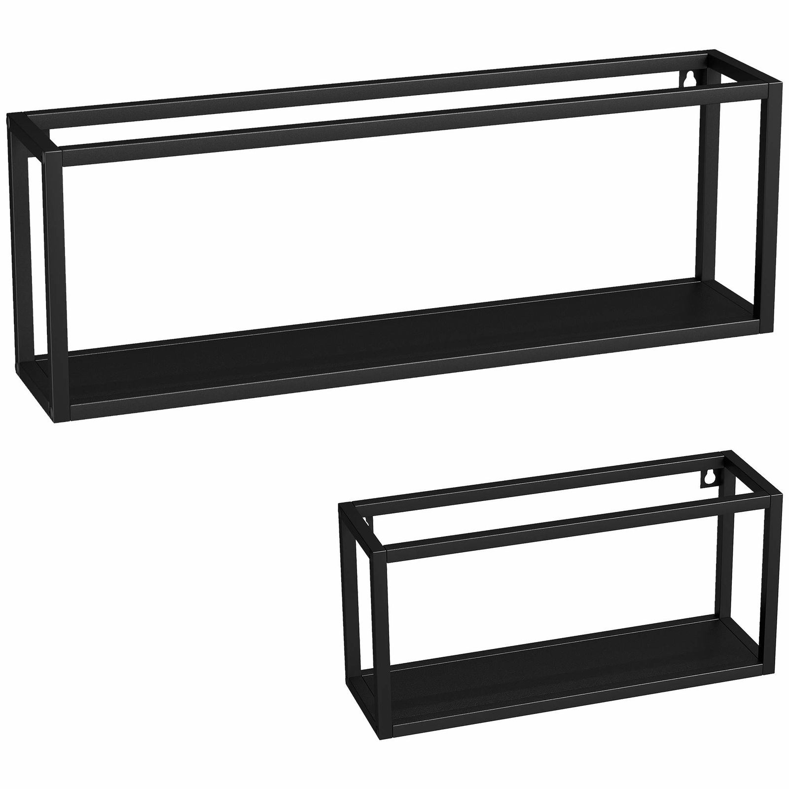 Flytande vägghyllor – stål, svart, 15 kg kapacitet | Hem & Hobby | Pryloteket