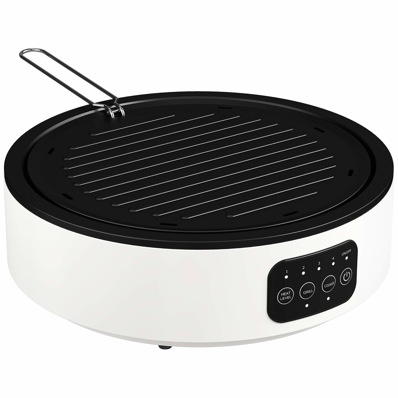 Dobbelt keramisk kogeplade og grill – 2000W, 4 varmeniveauer, LED-display