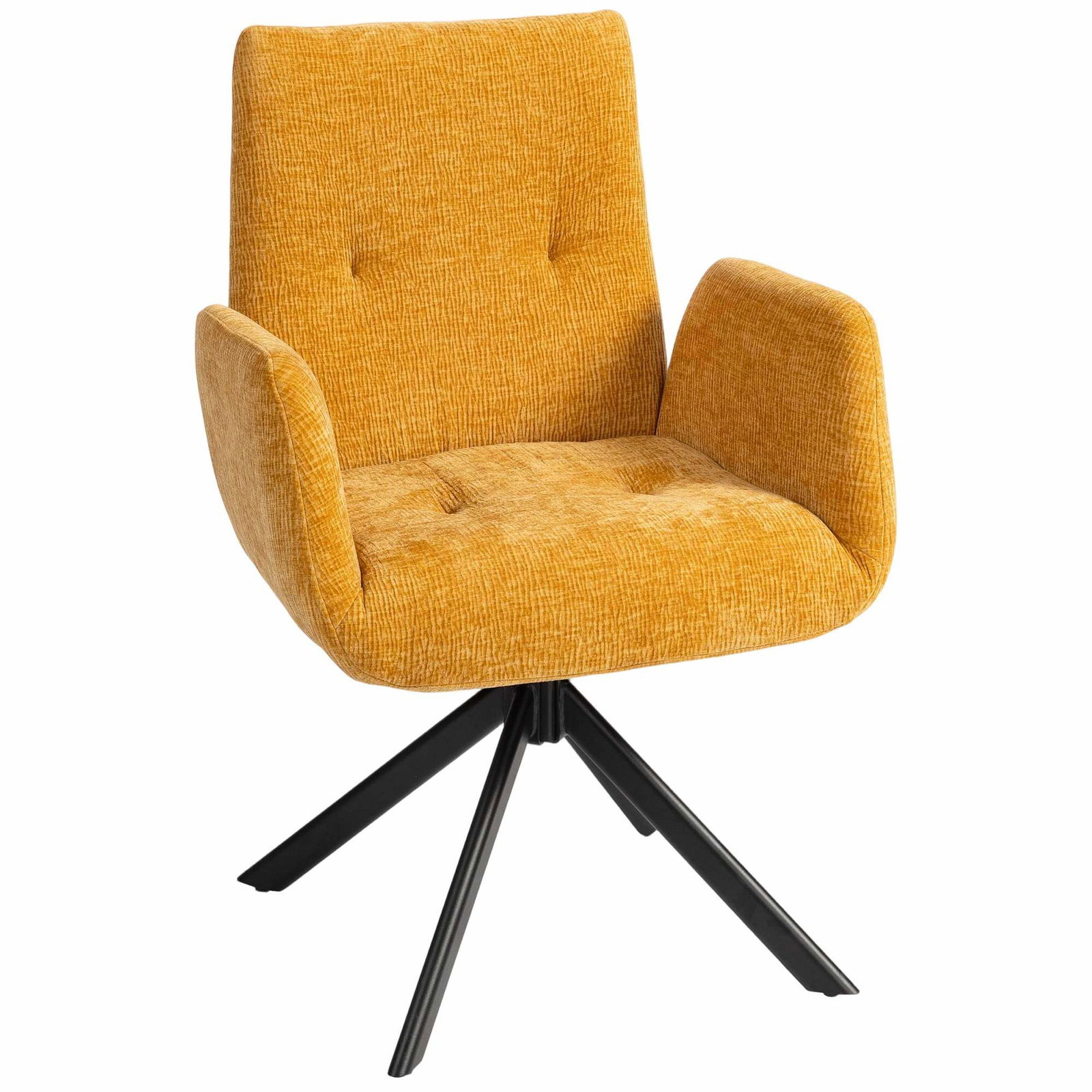 Gul snurrstol – ull-linne, 120 kg kapacitet | Hem & Hobby | Pryloteket