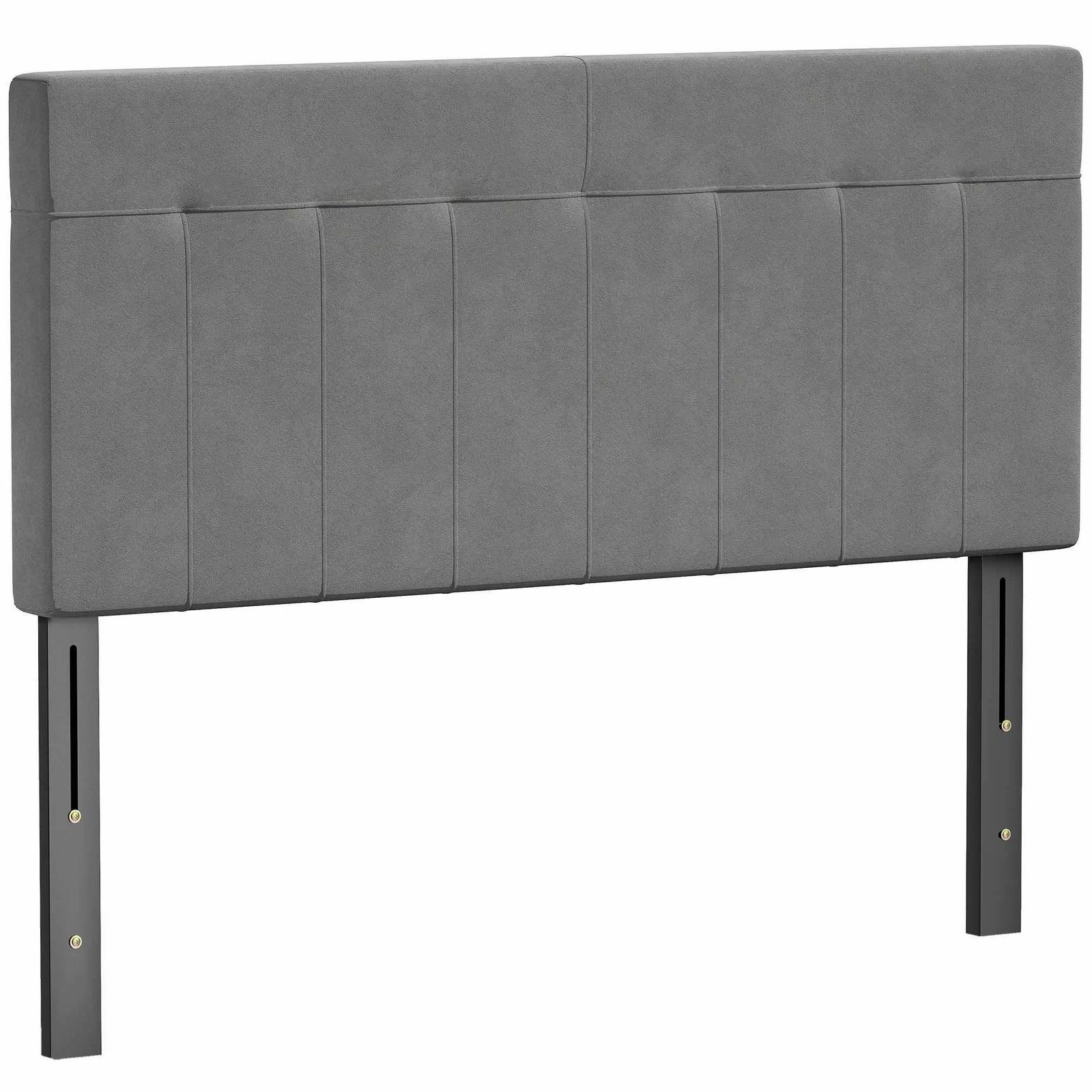 Justerbar sammetssänggavel – 3 höjder, grå, 140 cm | Hem & Hobby | Pryloteket