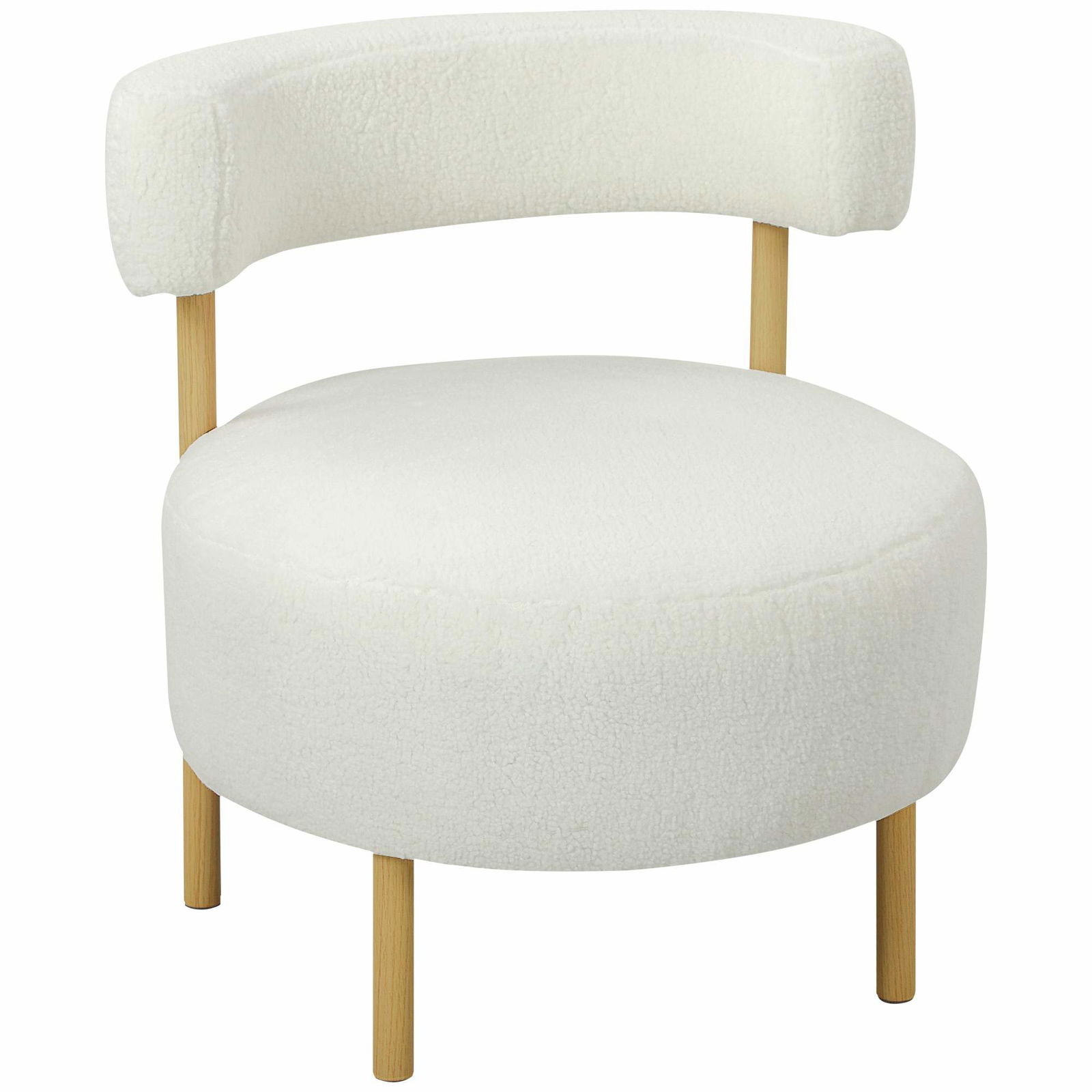 Krämfärgad Sherpa Lounge Chair – Mysig, kompakt, hållbar | Hem & Hobby | Pryloteket