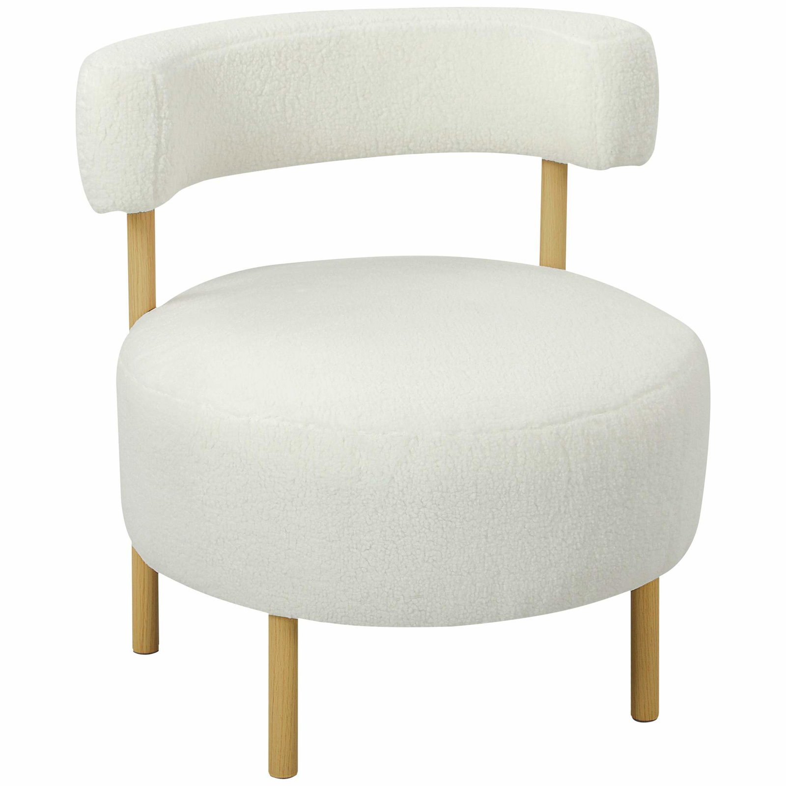 Cremefarvet Sherpa Lounge Chair – Hyggelig, Kompakt, Holdbar