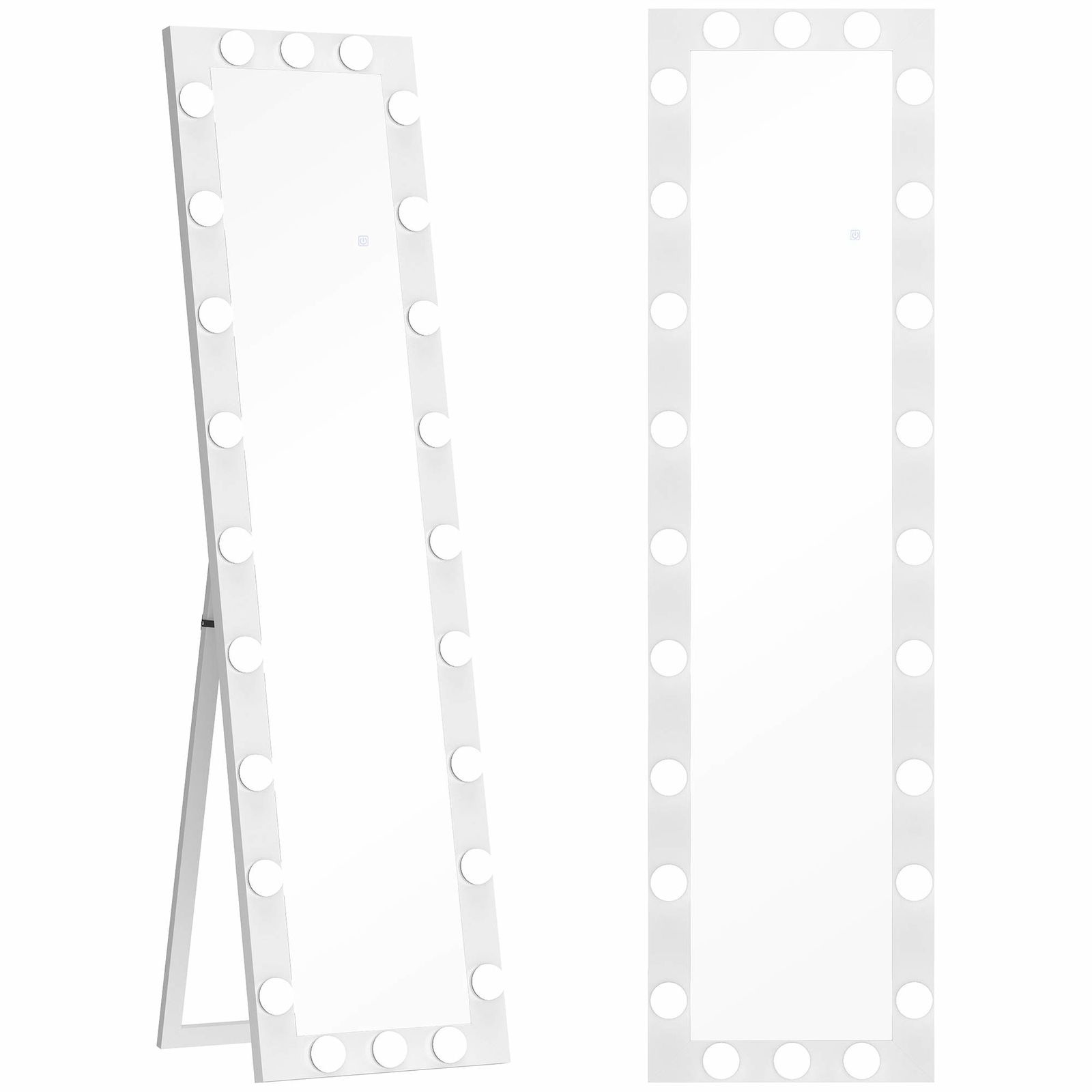 Helfigursspejl 150x40 cm med LED-lys – 3 lysindstillinger