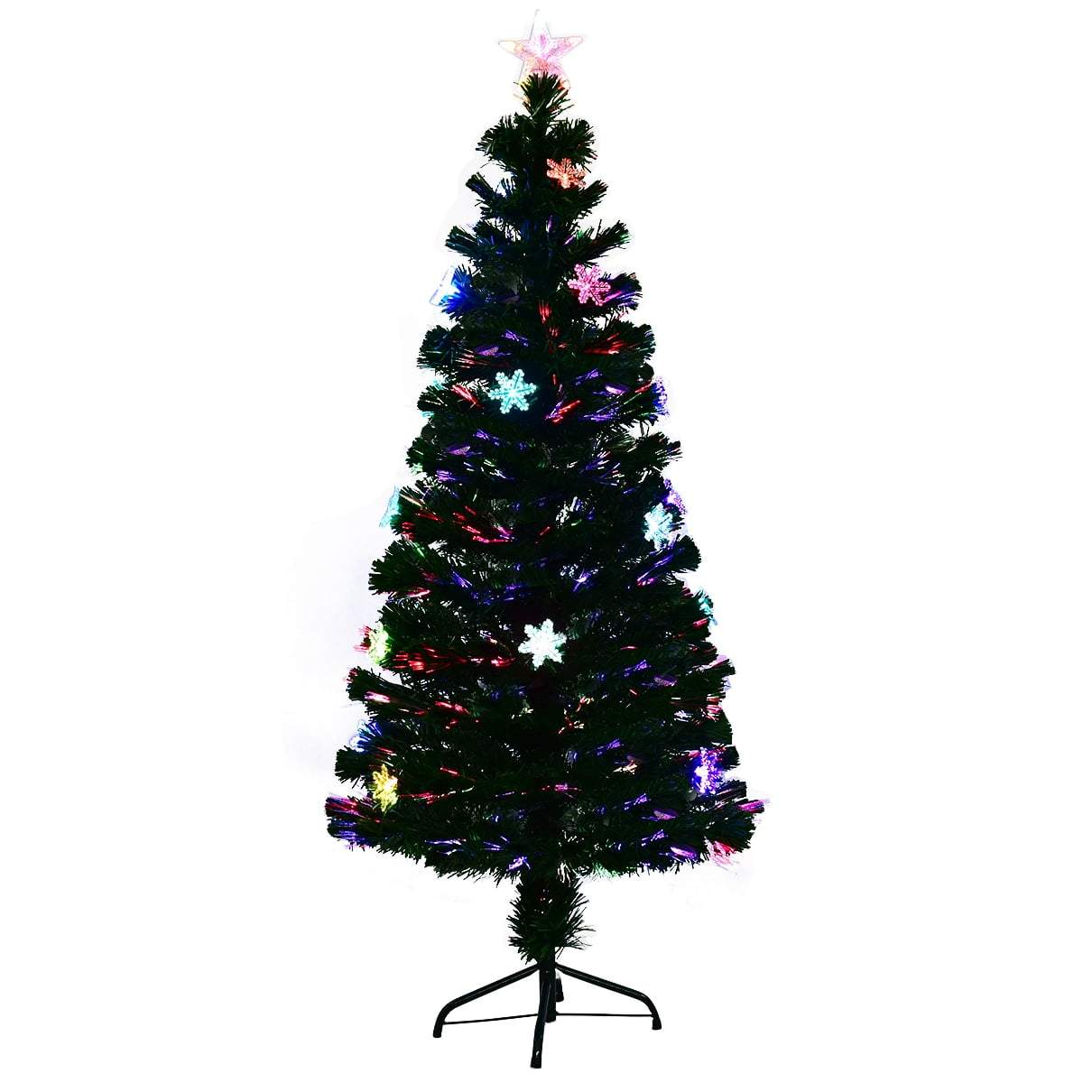 LED fiberoptisk juletræ – 180 cm, genanvendeligt og nemt at sætte op