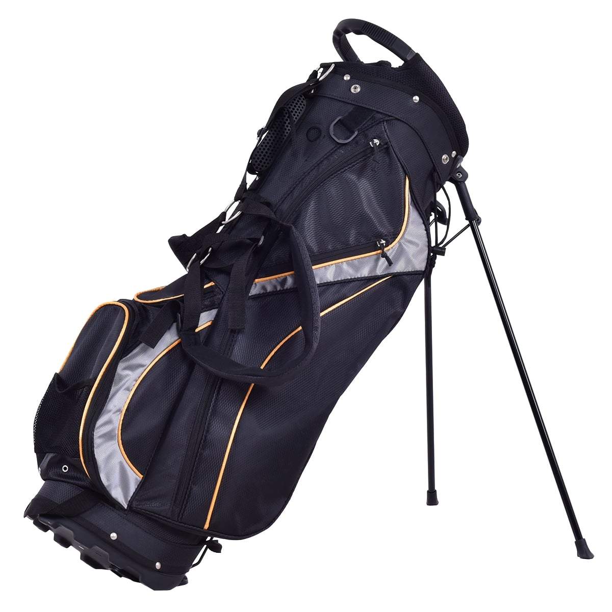 Golftaske 9 tommer – Let, slidstærk nylon, sort