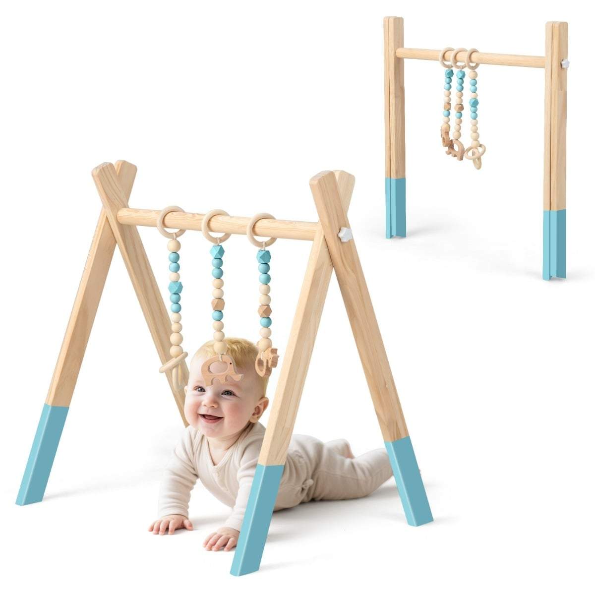 Træbabygym – Miljøvenligt aktivitetscenter med legetøj