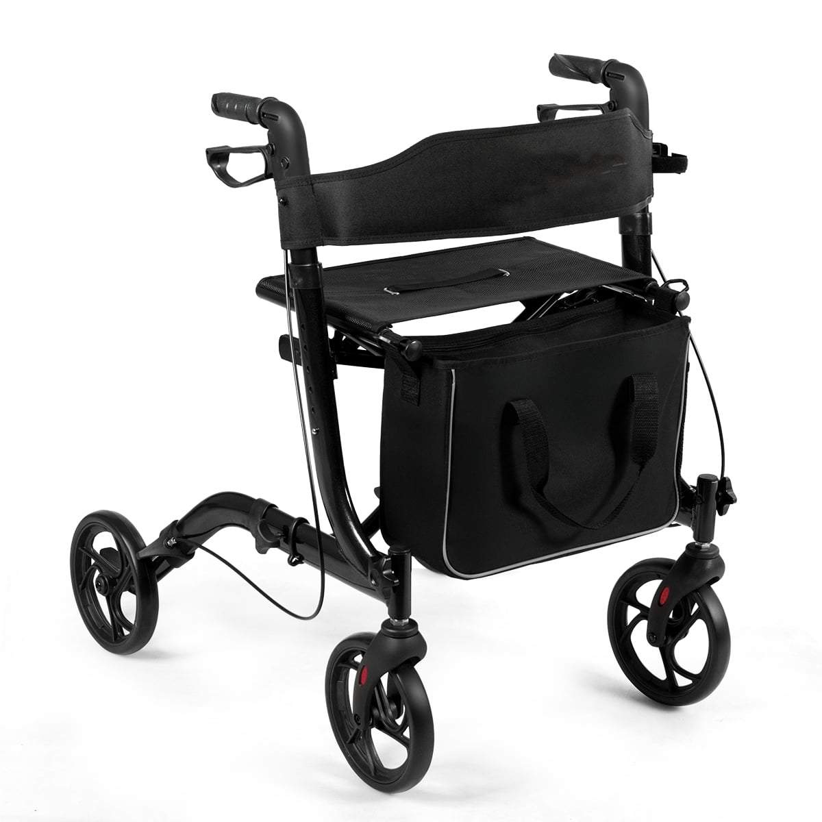 Letvægts, foldbar rollator med justerbare håndtag
