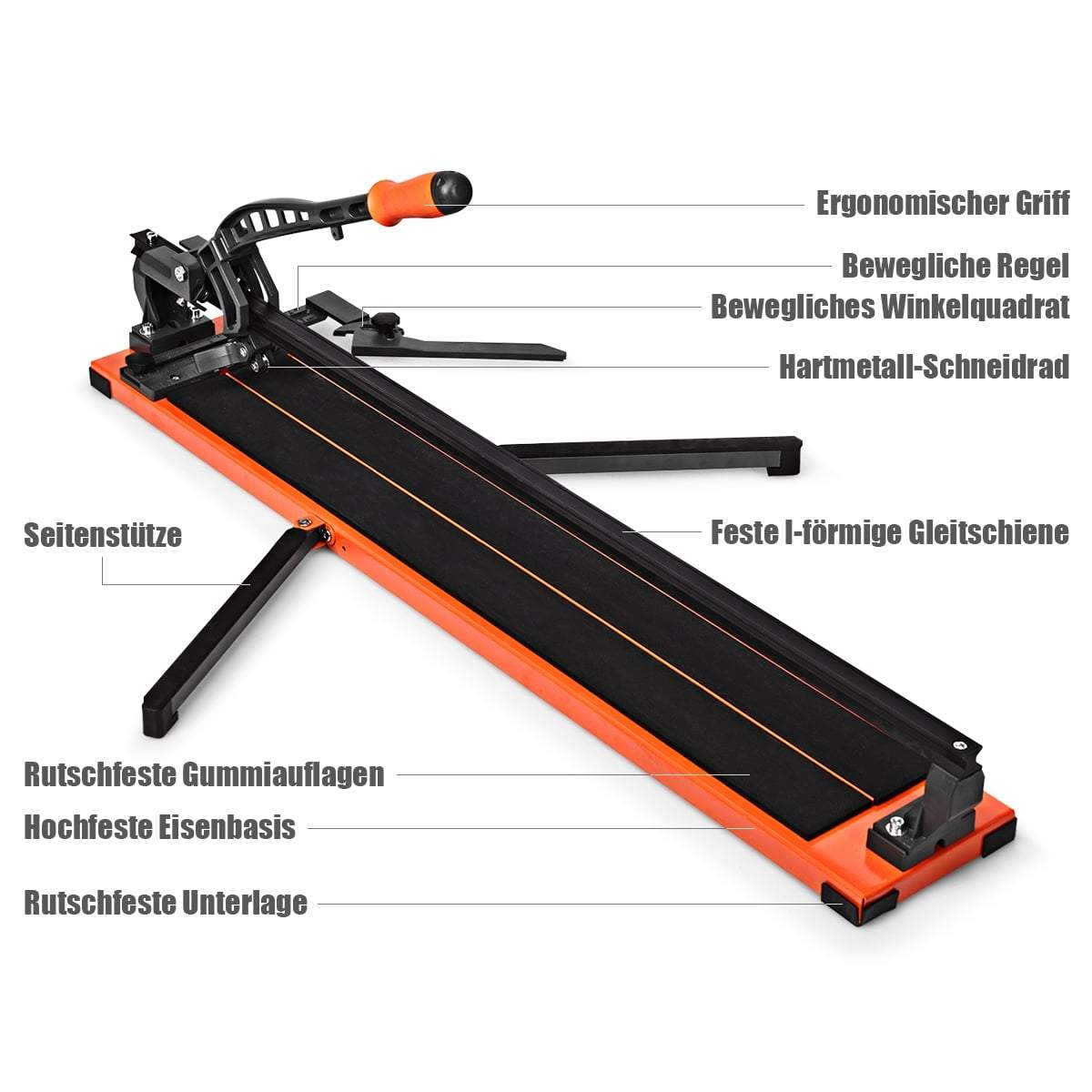 Fliseskærer – Manuel, 90 cm længde, præcise vinkelsnit