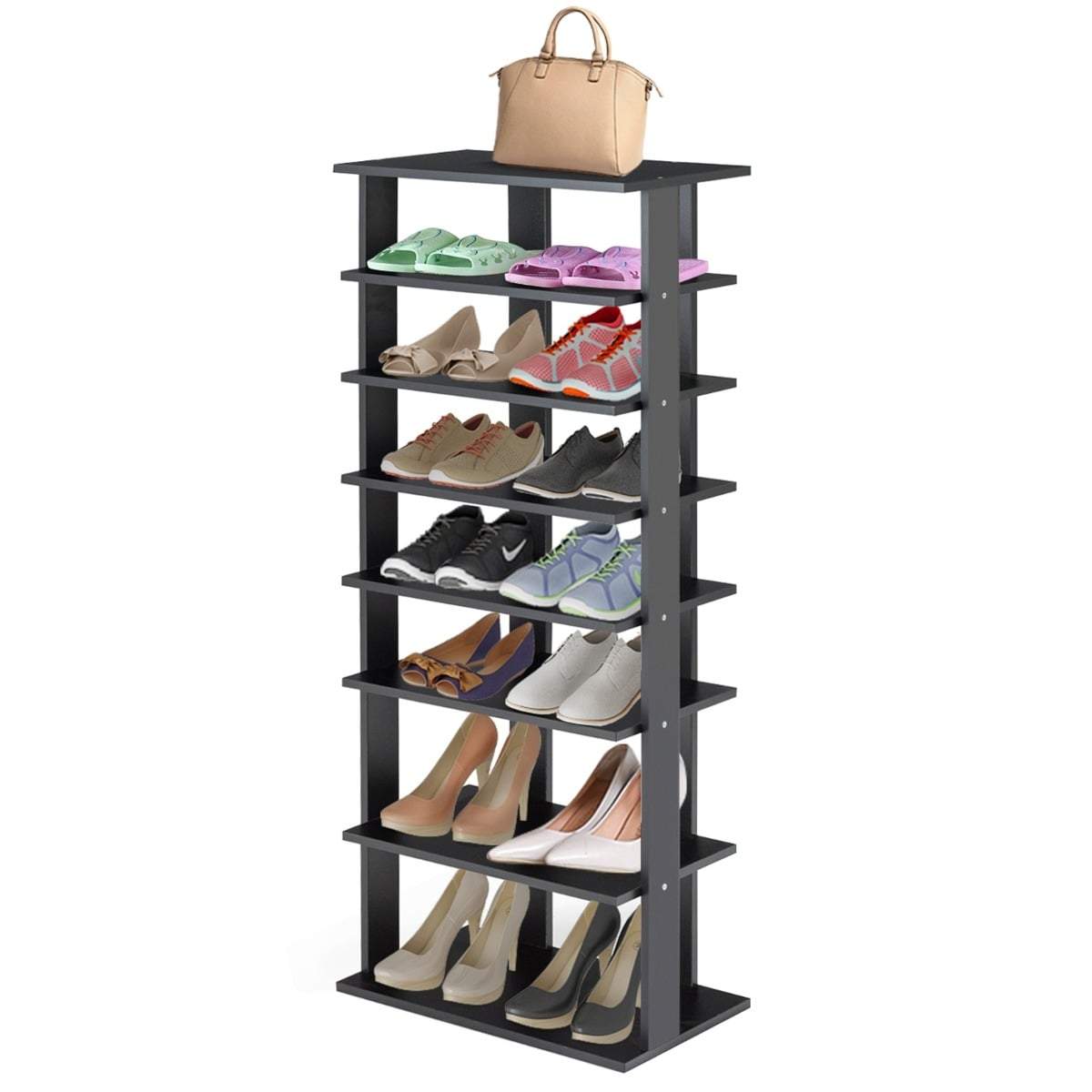Vertikal skohylla med 7 våningar – MDF, vattentålig, 110,5 cm | Hem & Hobby | Pryloteket