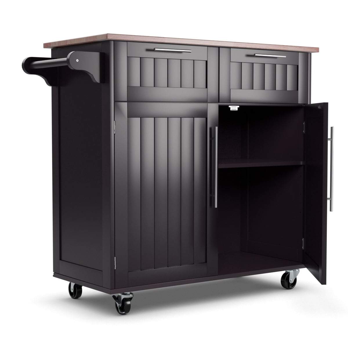 Køkkenvogn med skuffer og skabe – 94x45,5x94,5 cm