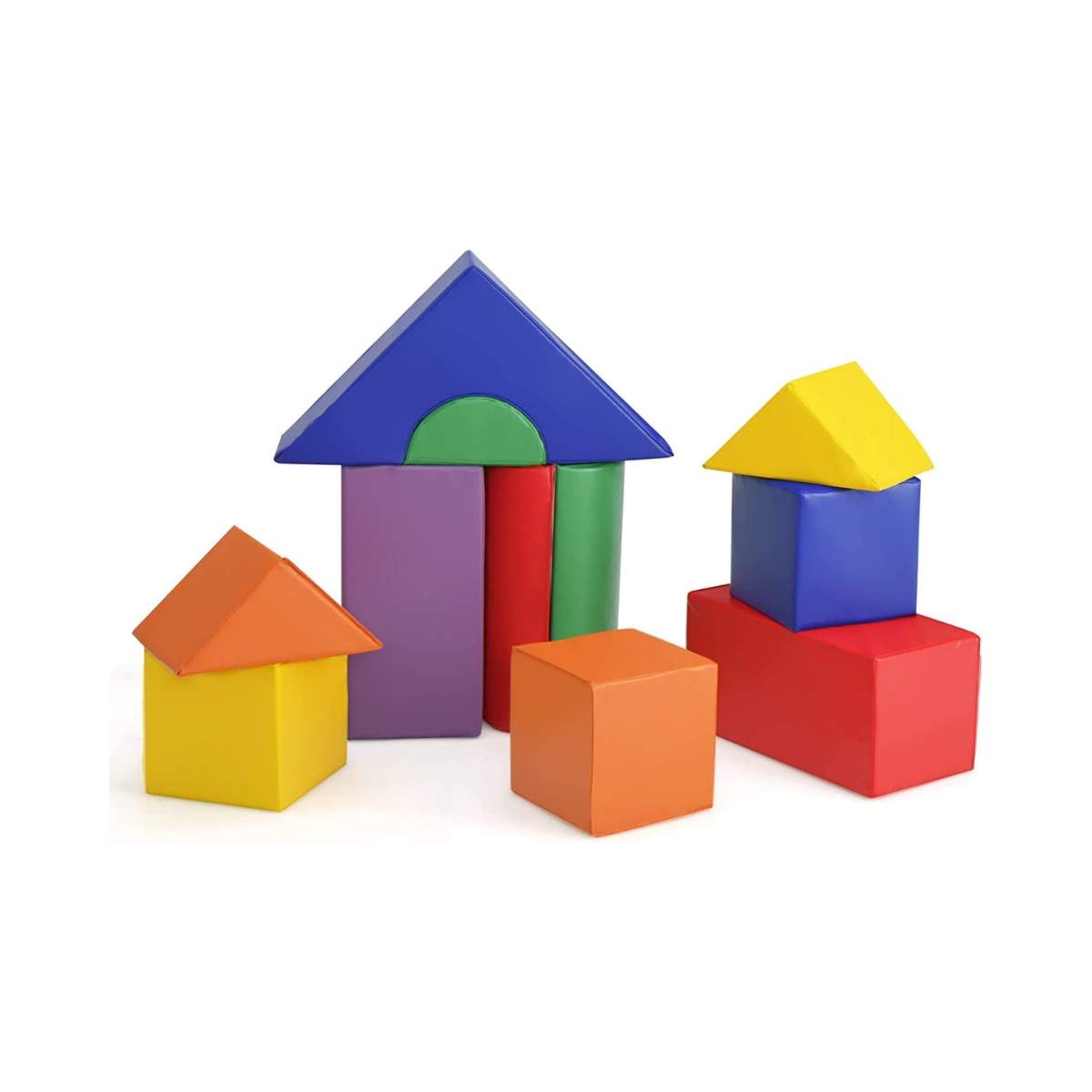 Sæt med klatre- og kravleklodser i skum – 11 dele, flerfarvet