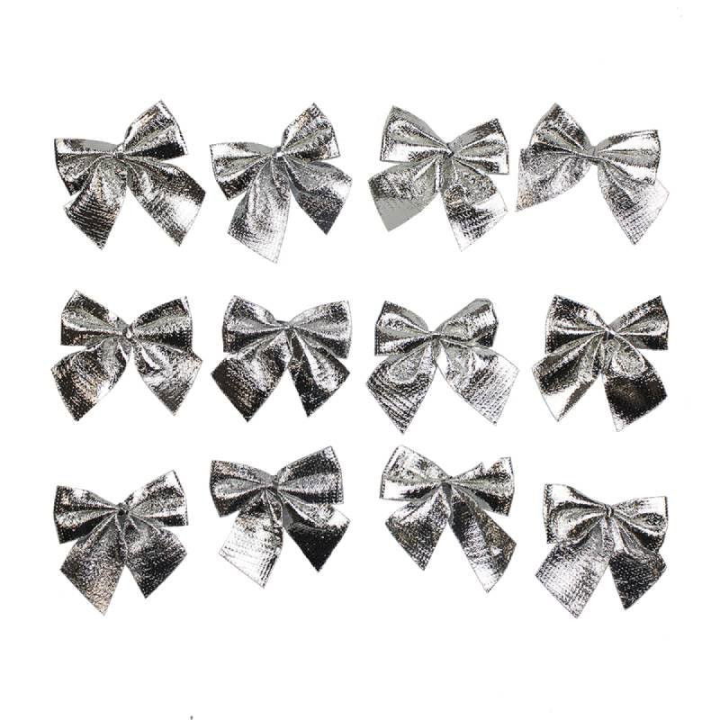 12x Rosetter til Jul - Sølv