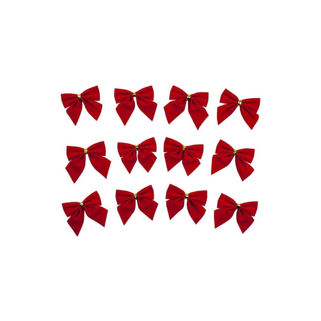 12x Rosetter till Jul - Röd | Presenttips - Jul - Julpynt | Pryloteket