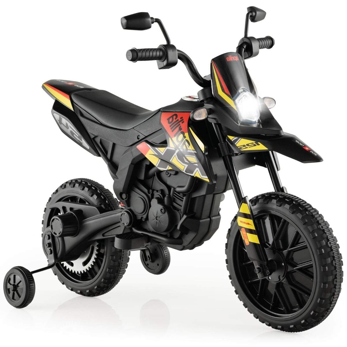 12V Elmotorcykel för Barn med Stödhjul – Svart | Hem & Hobby | Pryloteket