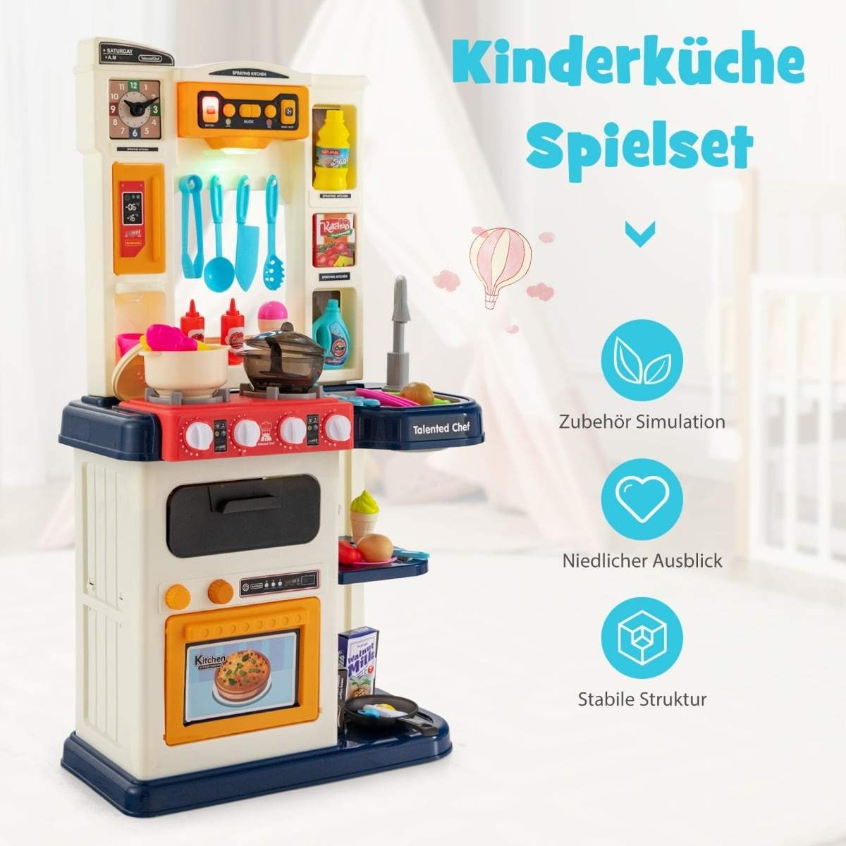 Barnlekkök med lampor och vattenpump, 38 delar | Hem & Hobby | Pryloteket