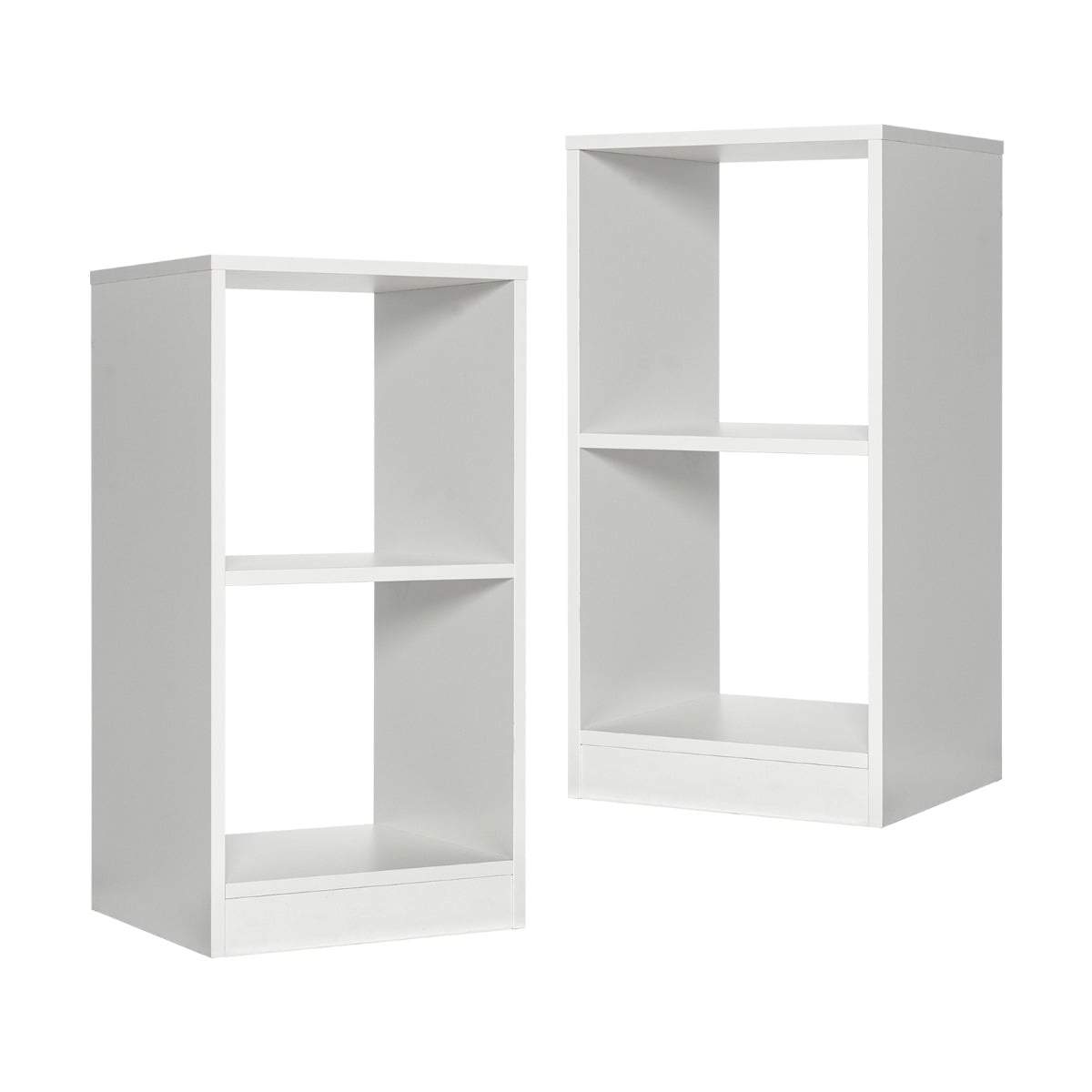 2-lags træreolsæt med anti-tipping, 38x33x72,5 cm