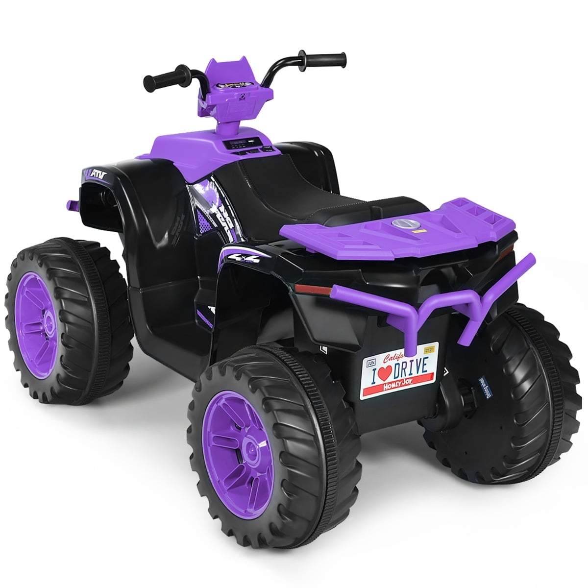 12V Børne Elektrisk ATV med Musik & Lys – Lilla
