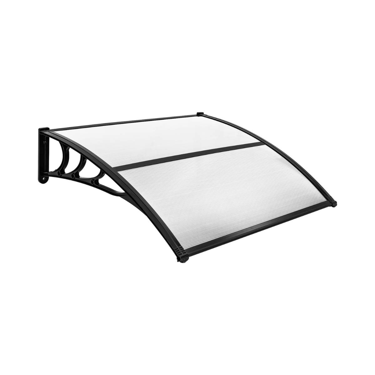 Dørmarkise i aluminium og polycarbonat – 102 x 99 cm vejrbestandig