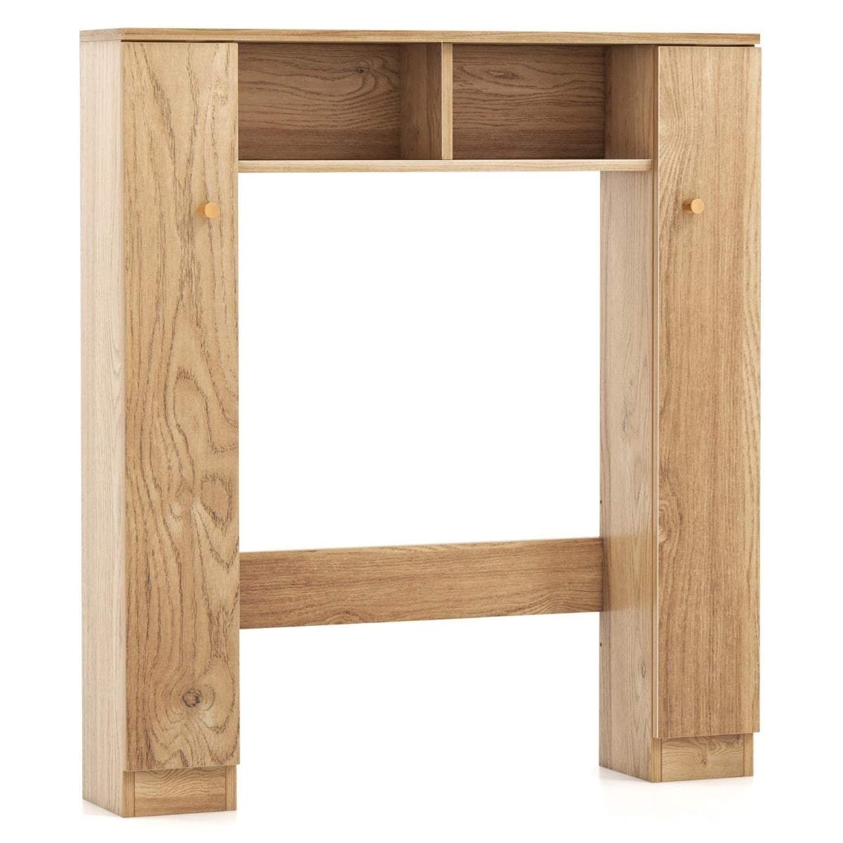 Badrumsförvaringsskåp med justerbara hyllor – Naturlig finish | Hem & Hobby | Pryloteket